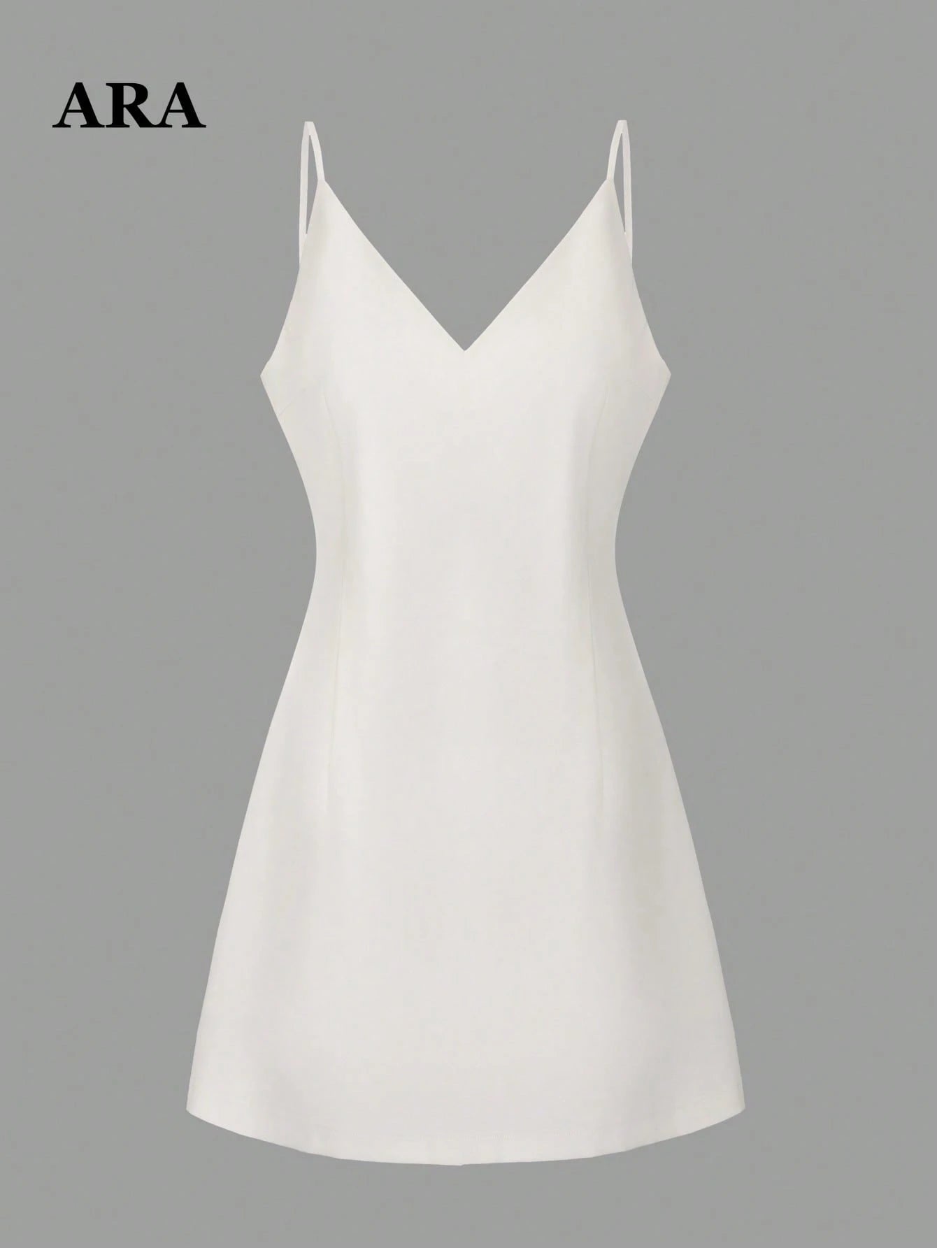 ARA CHIC Women's Pale Yellow Bow Backless V-Neck Spaghetti Strap