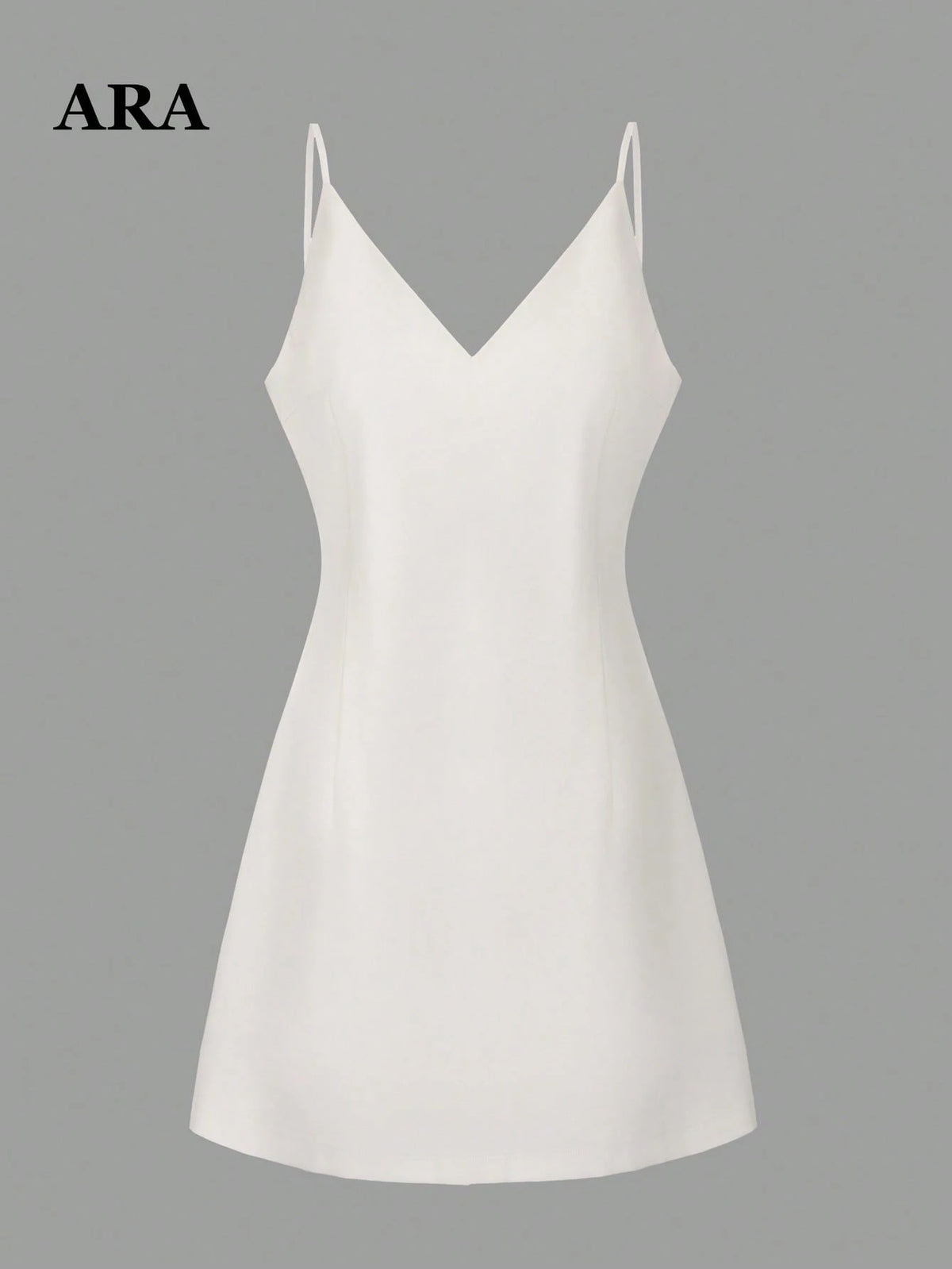 ARA CHIC Women's Pale Yellow Bow Backless V-Neck Spaghetti Strap Dress, Spaghetti Strap A-Line Mini Dress, - image 7