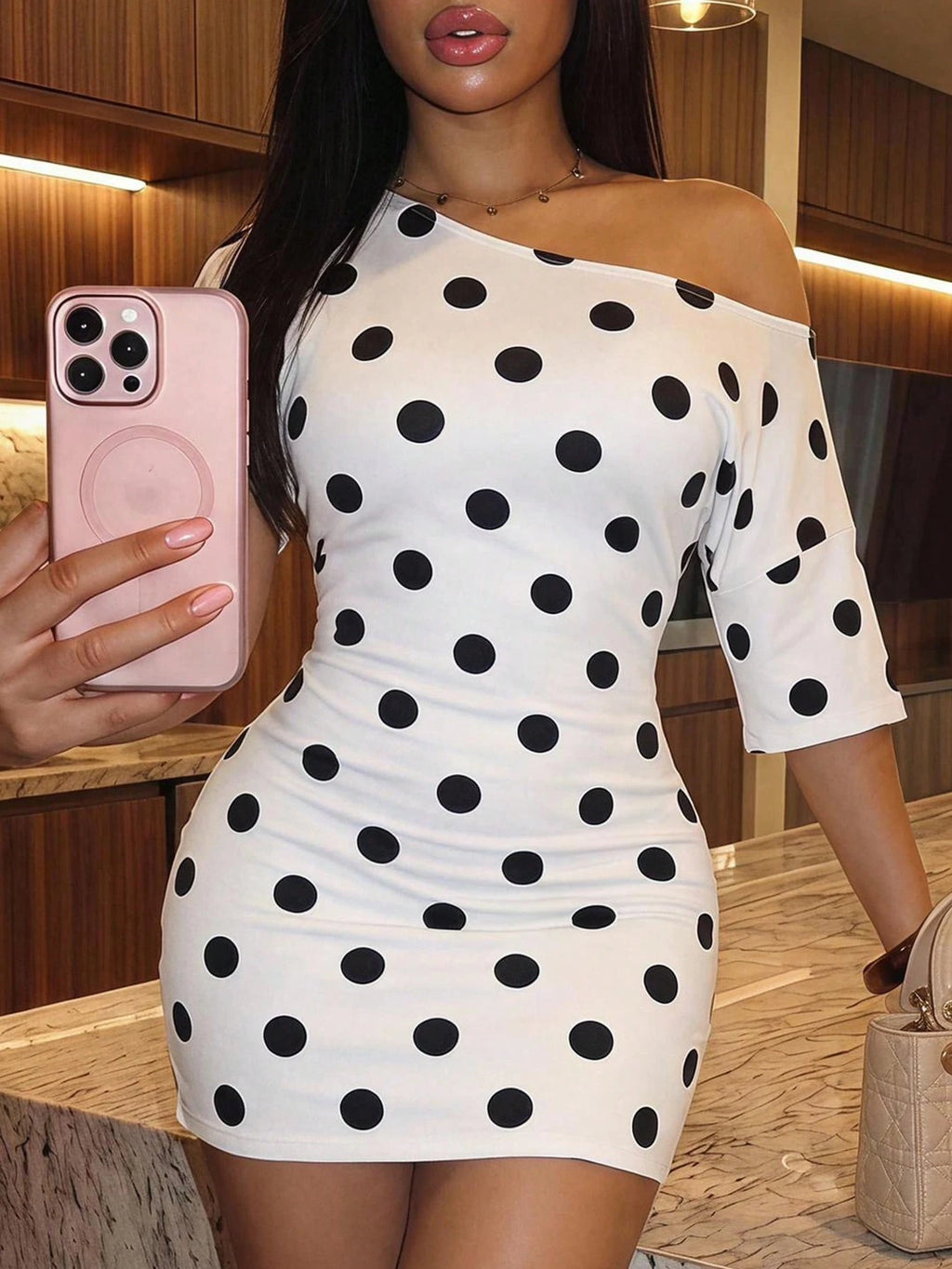 Slaydiva 2026 Spring Summer Women Black Sexy Chic Club Night Mini Dress Casual Street One-Shoulder Slim Waist - image 15