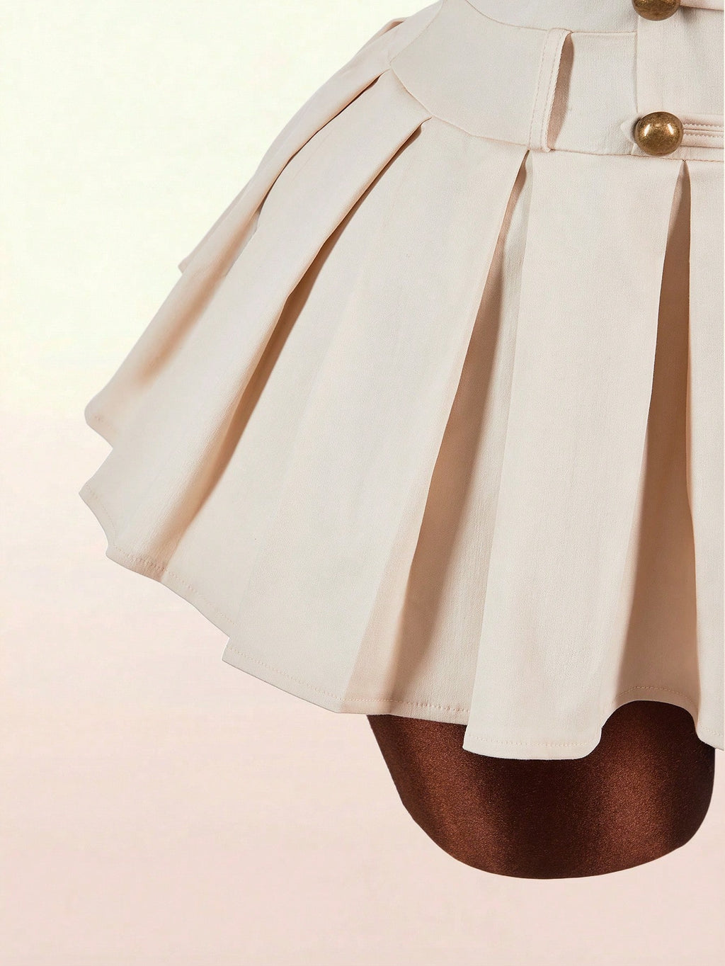 Amplova Sleeveless Sexy Fitted Napoleon Split Pleated Skirt With
