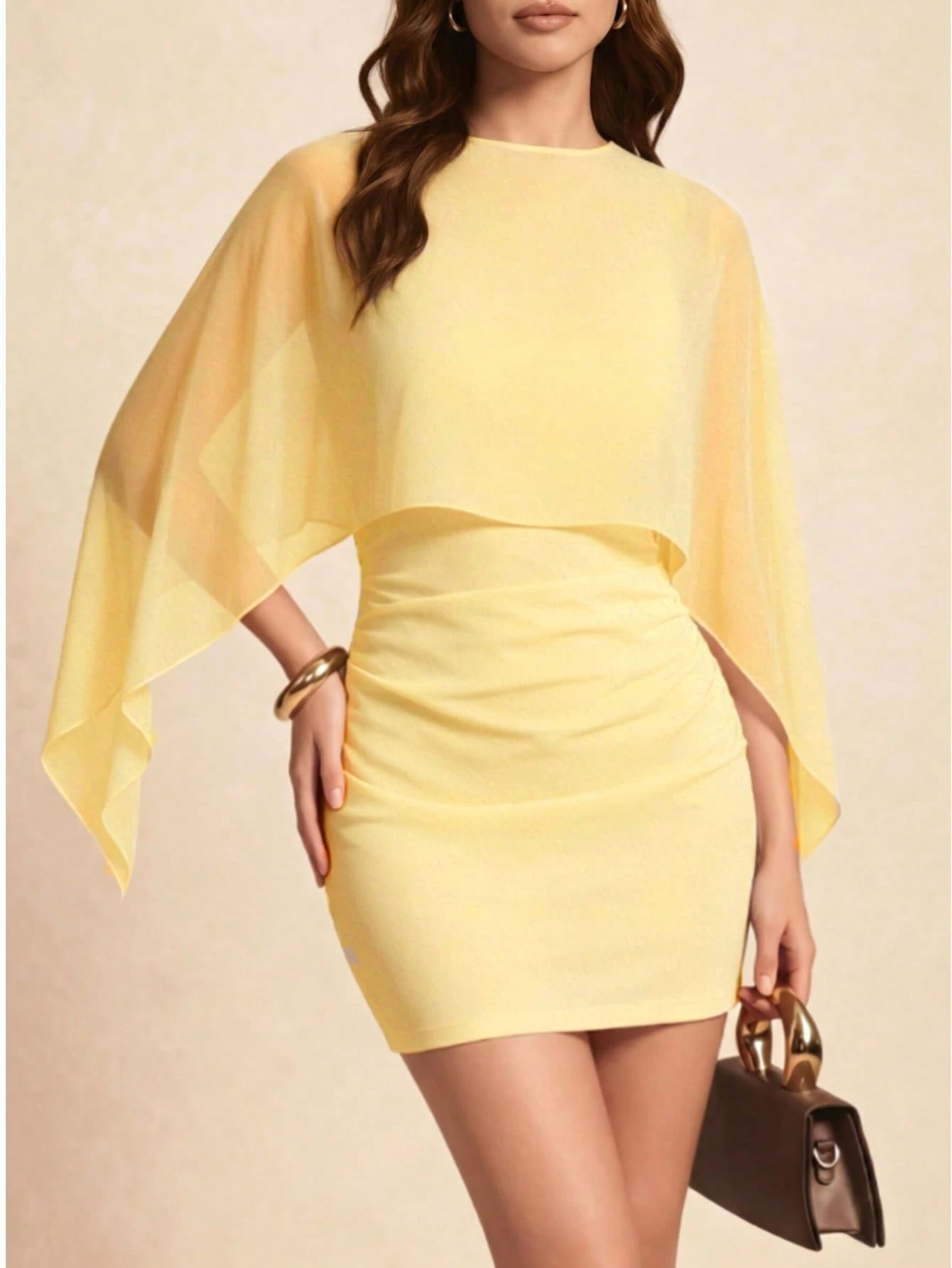Solid Color Batwing Patchwork Summer Lightweight Faux Two