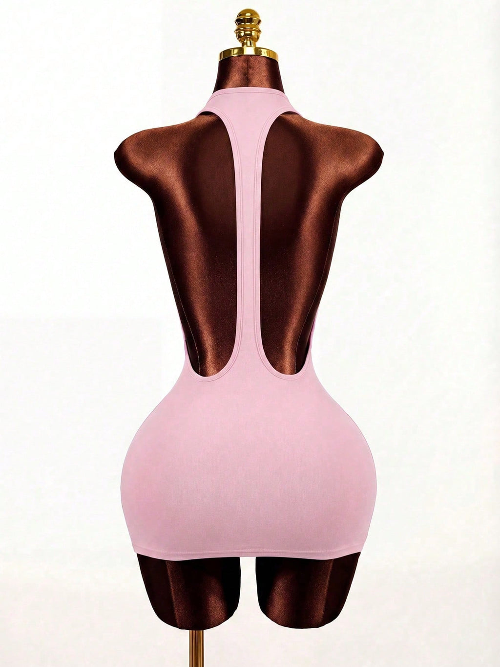 BamGleam 2026 Summer White Bandage Club Bodycon Short Dress,Back