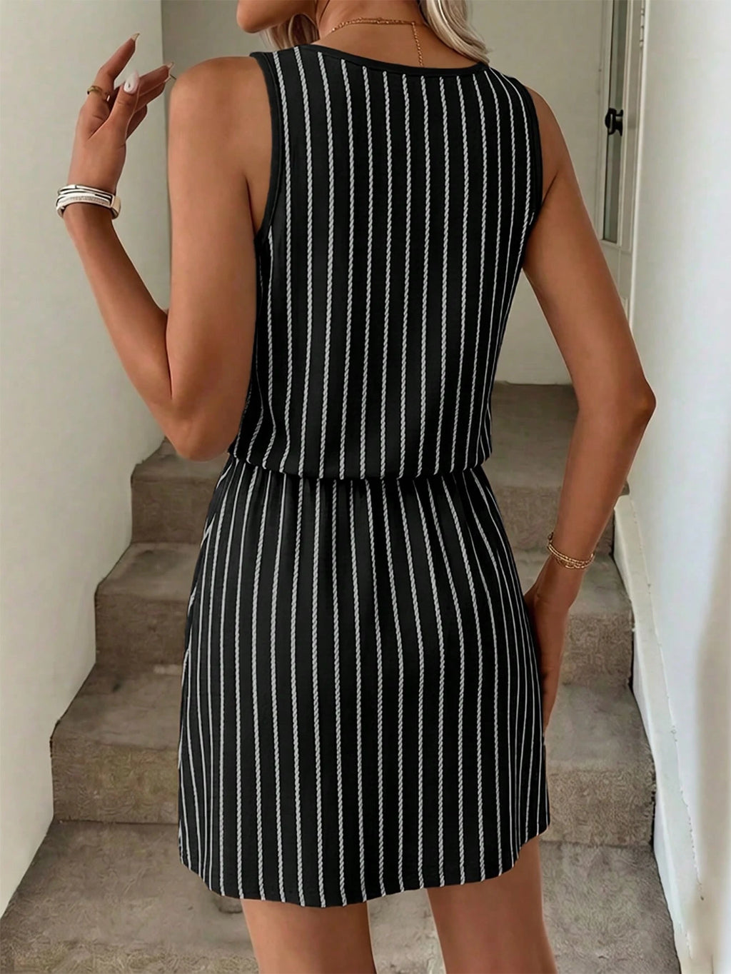 LUNE Women's Casual Printed Short Dress Suitable For Spring And Summer
