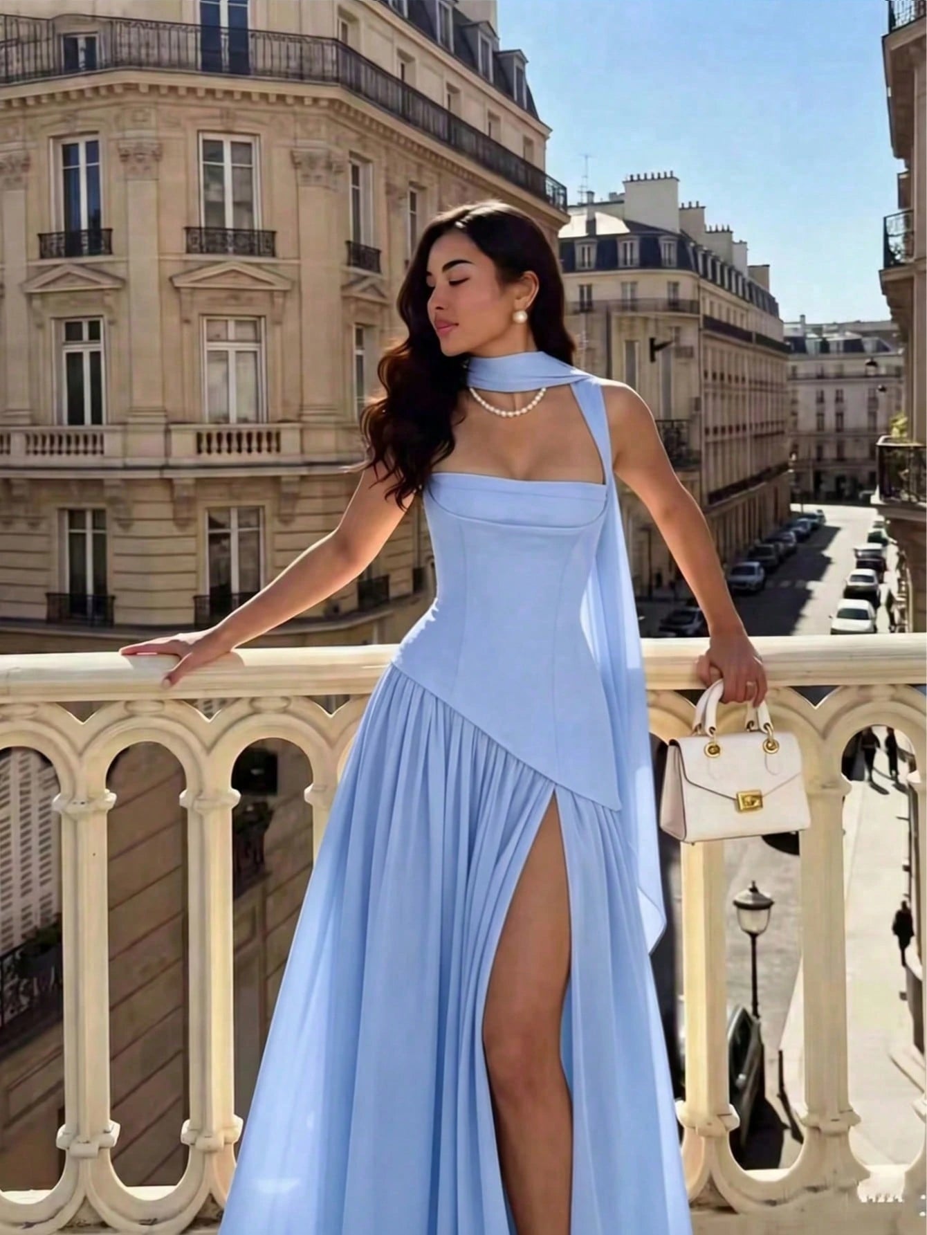 Women's Solid Color Square Neck Backless Tie Ruffle Hem Sexy Vacation