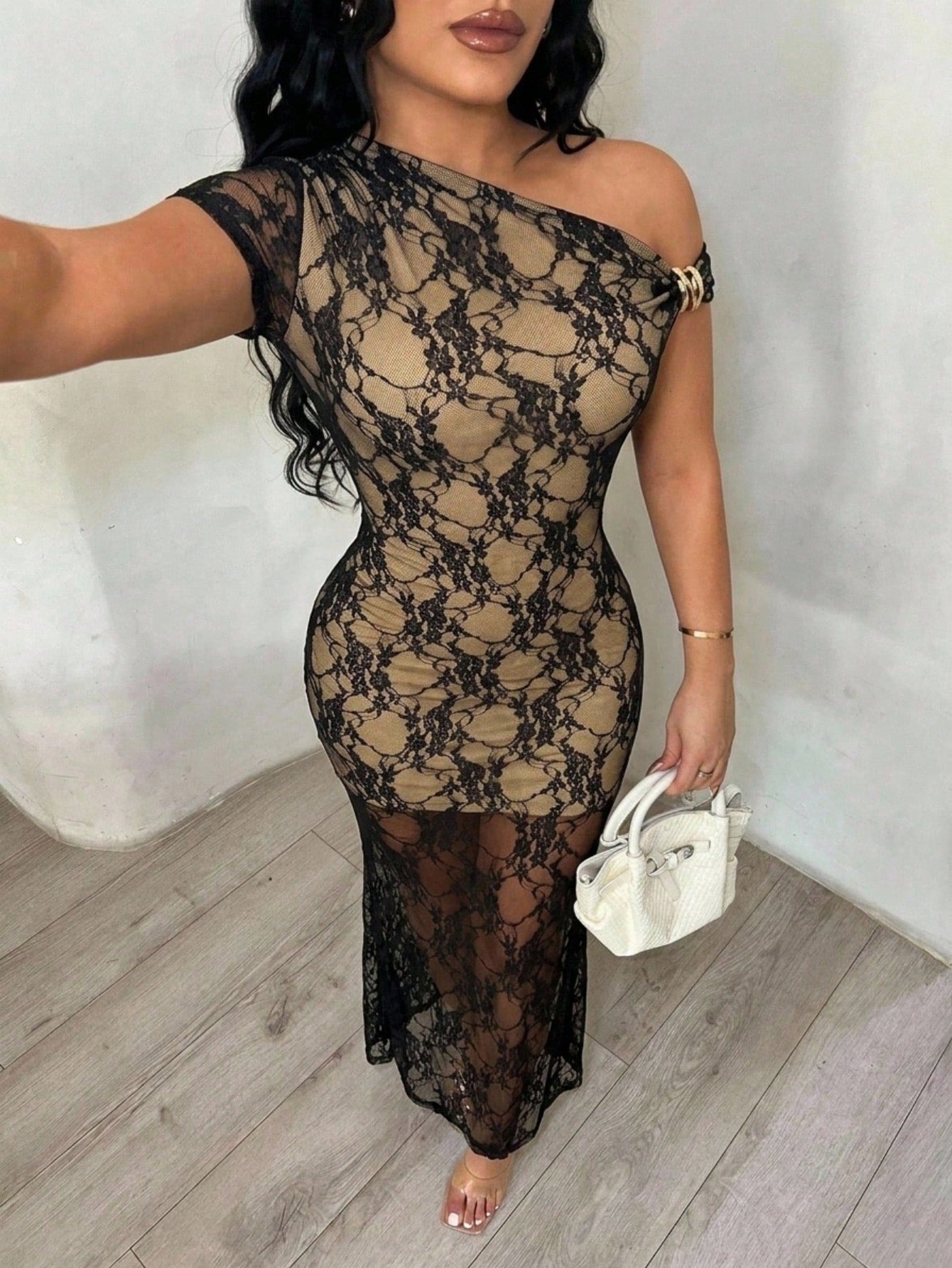 SXY Women's Floral Print Asymmetric Neckline Fitted Elegant Vacation Dress,Floral Dress For - image 11