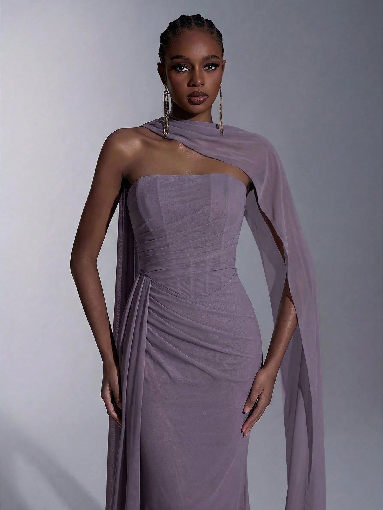 Elitara Dusty Blue Summer Formal Evening Prom Wedding Dress,Elegant