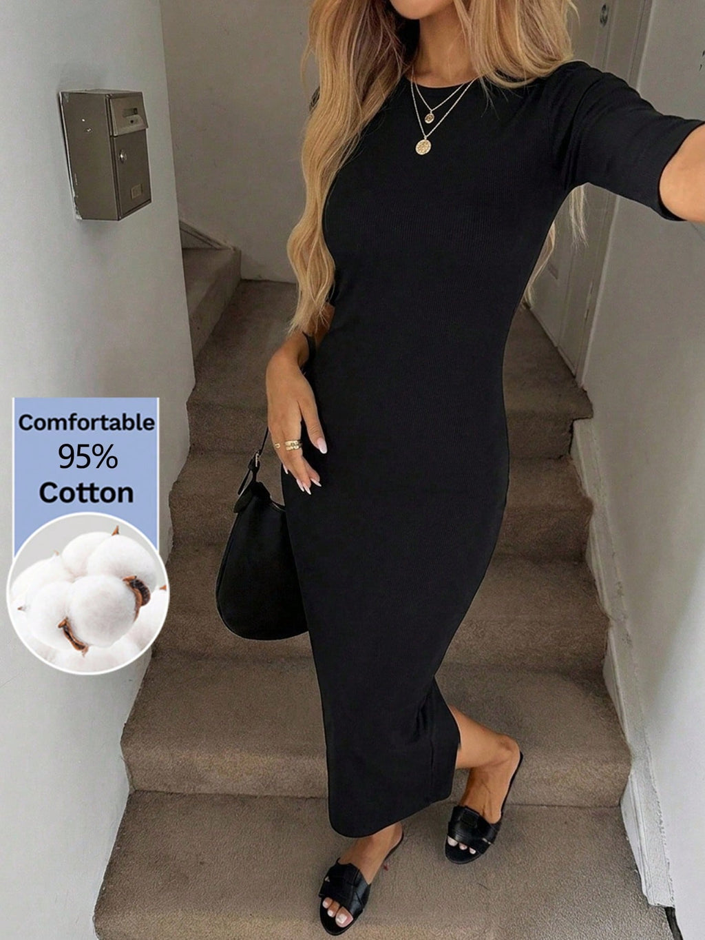 Easowa Women's Elegant Sexy Basic Casual Minimalist Solid Color Slim