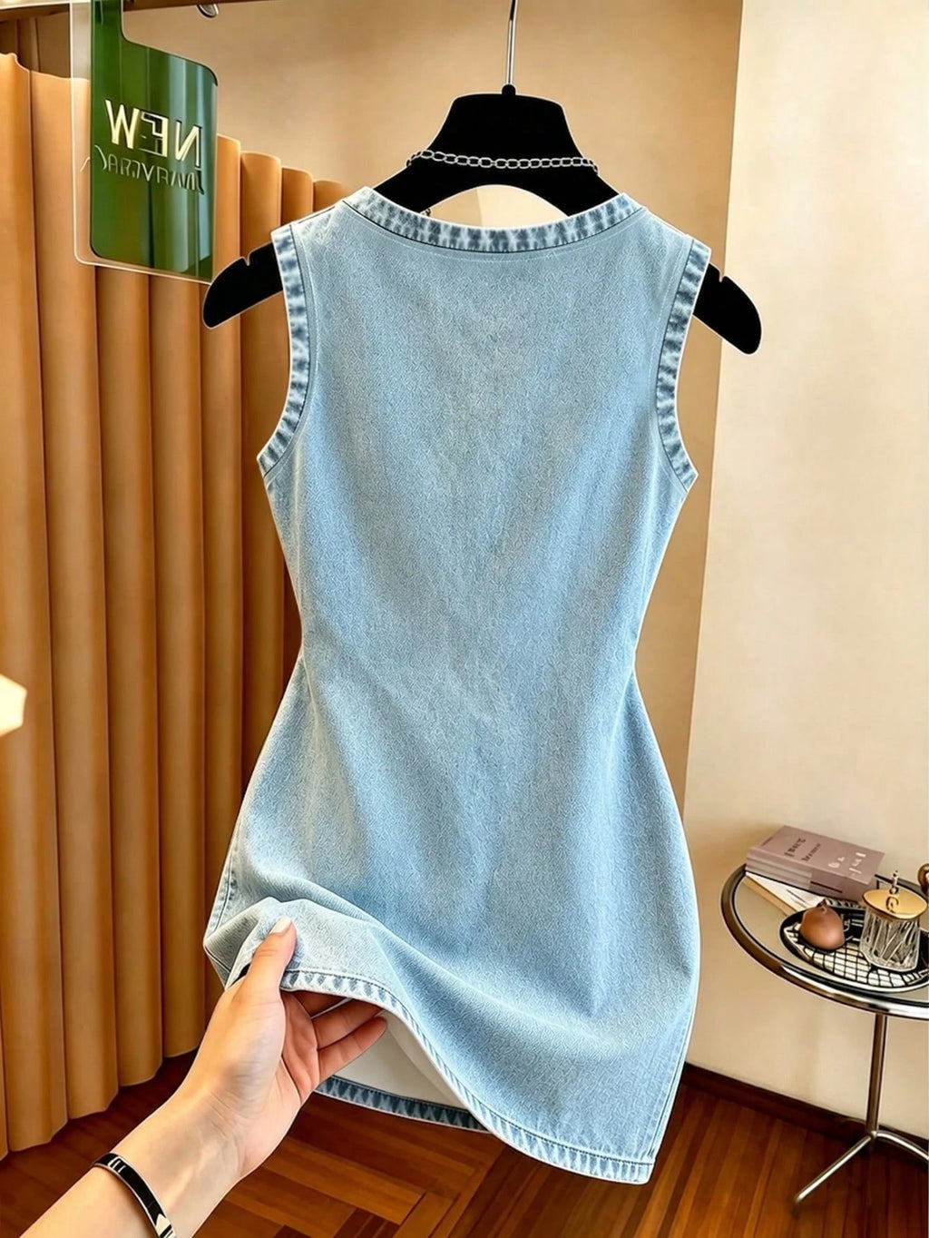 Resyla Women's Faux 3D Digital Print, Contrast Color Casual Fashion Digital Print Mid-Length Dress - image 12