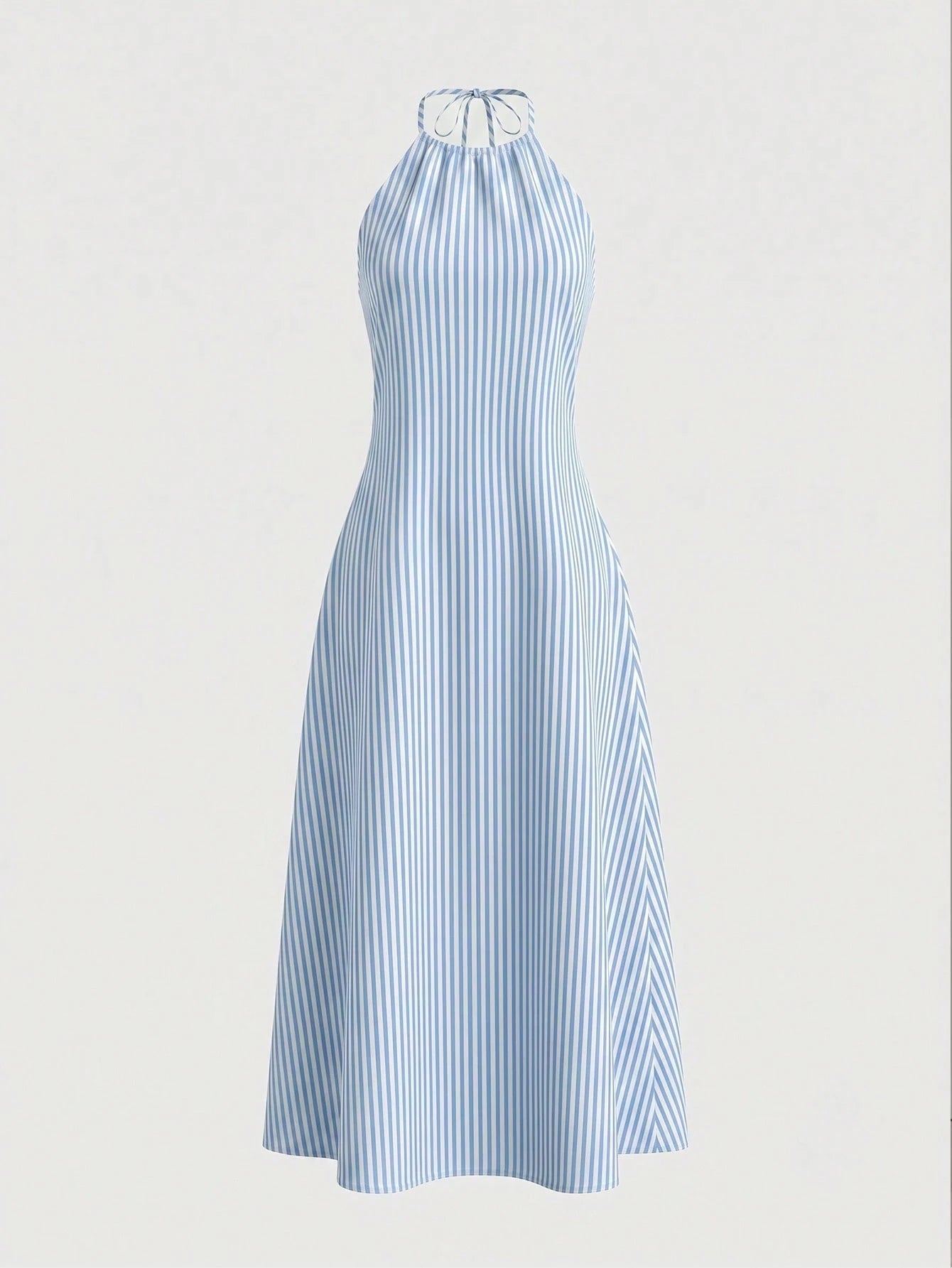 Women's Halter Neck Sleeveless Long Dress With Pockets, Elegant