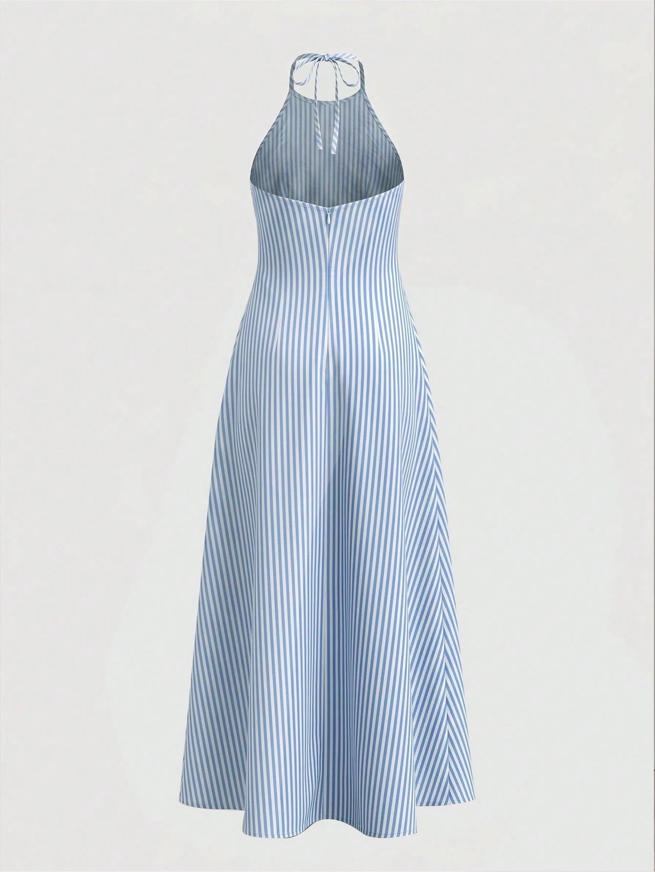Women's Halter Neck Sleeveless Long Dress With Pockets, Elegant