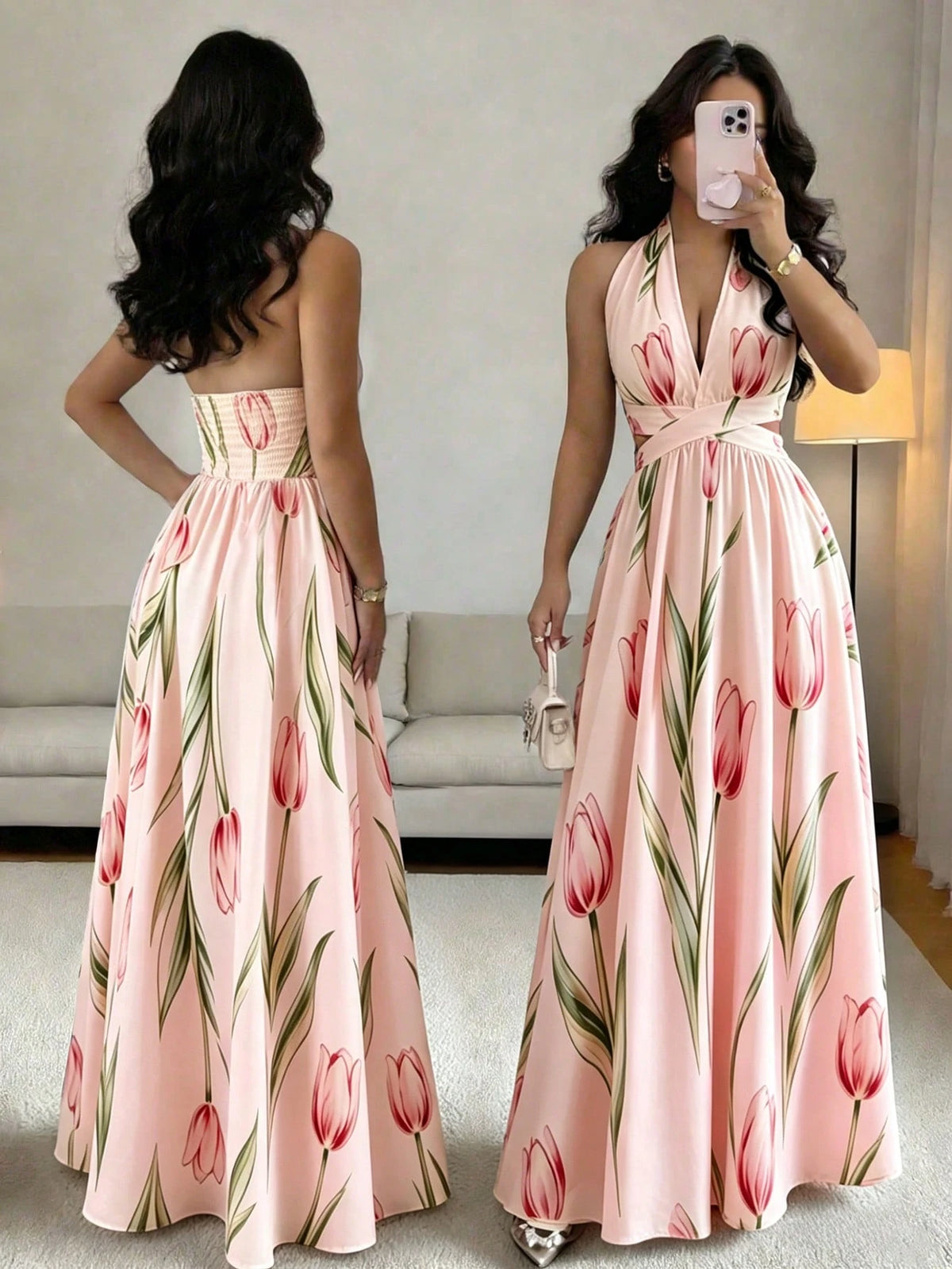 Women's Lilac Purple Elegant Party Dress