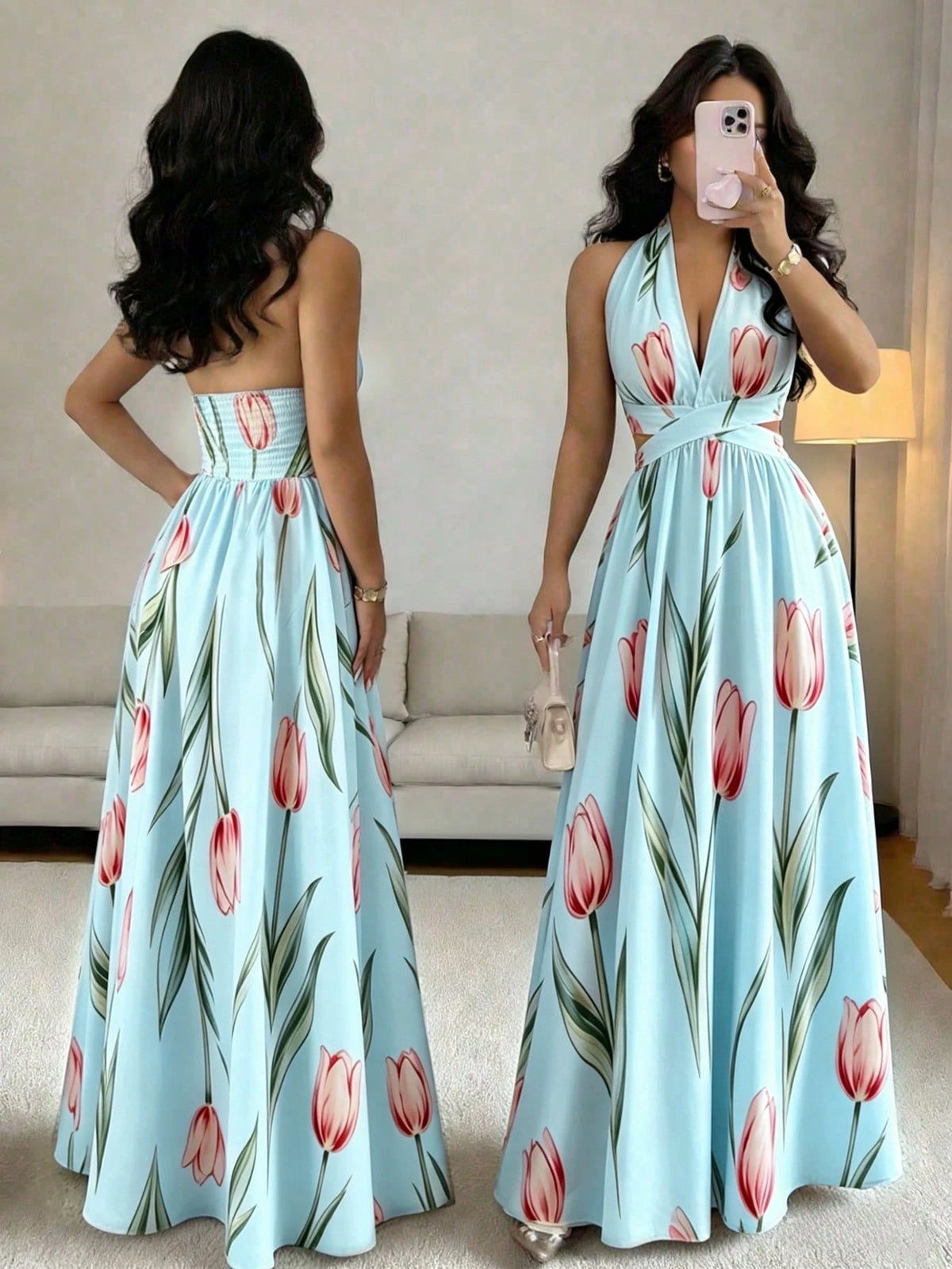 Women's Lilac Purple Elegant Party Dress