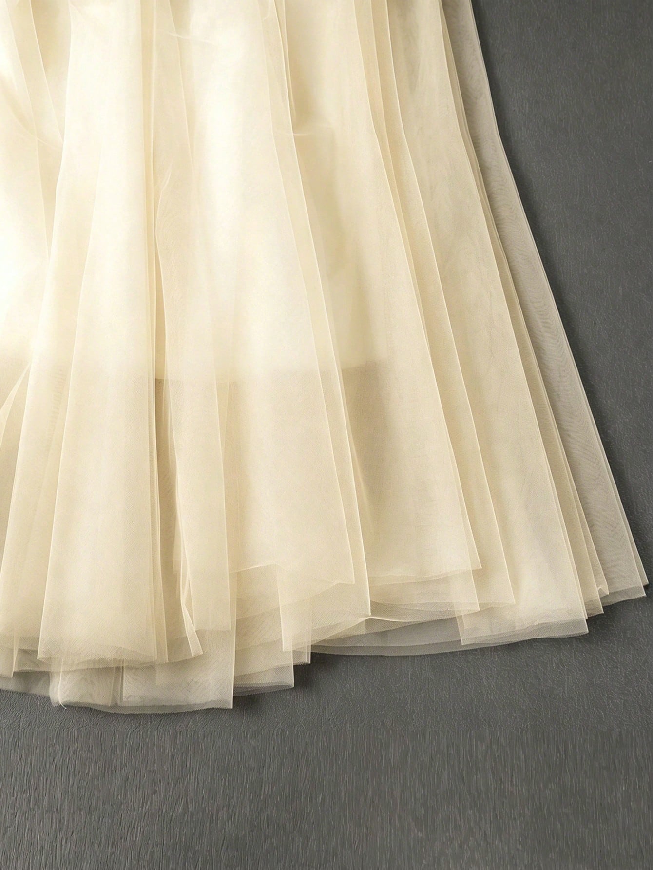 Women's Wedding Dress, Embroidered Lace Sleeveless + Mesh Design, Formal Evening Gown, Celebration Dress White - image 12