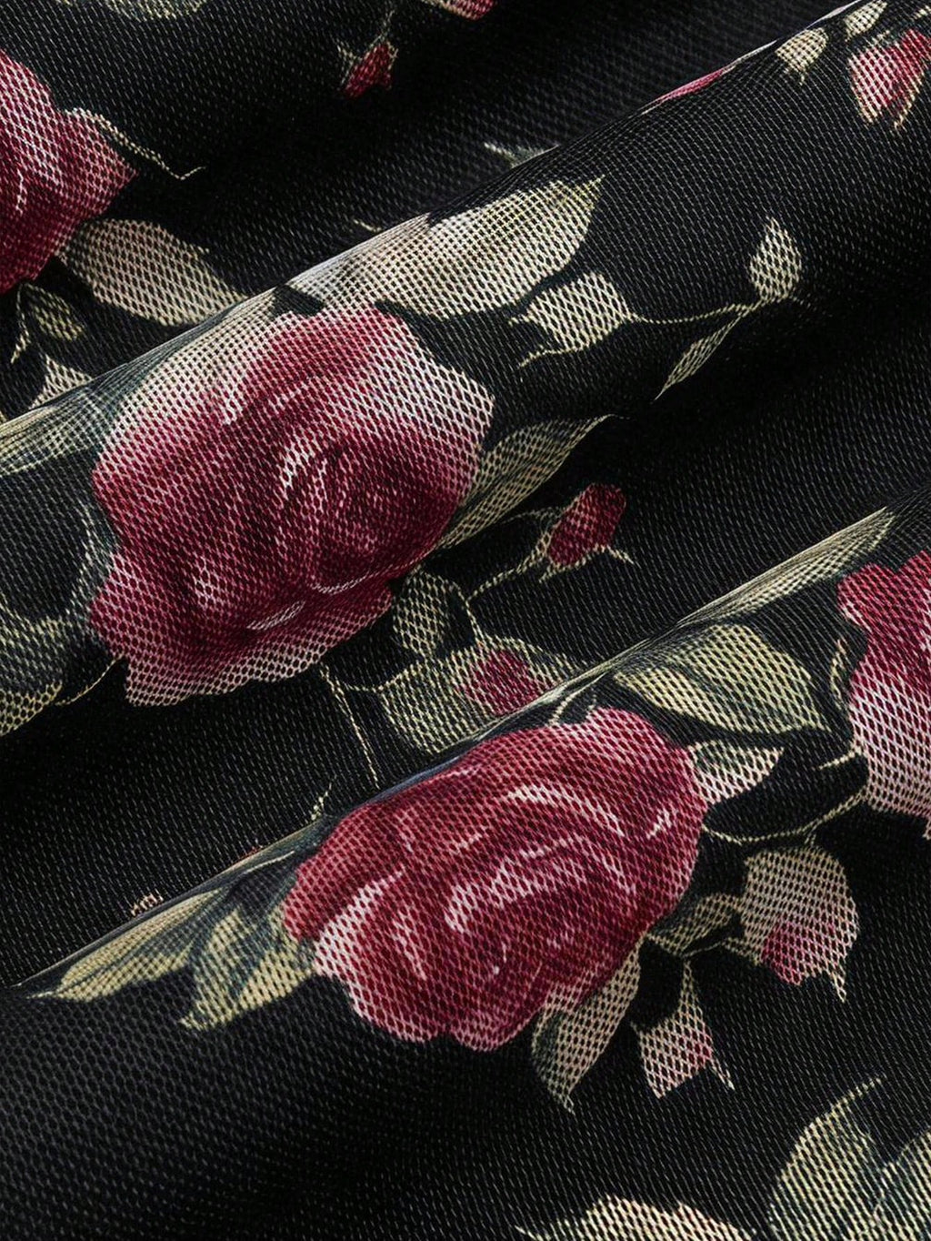MOD Bowknot Pleated Mesh Abstract Floral Dress, Back To School, Elegant French, Vacation, Going Out Date - image 4