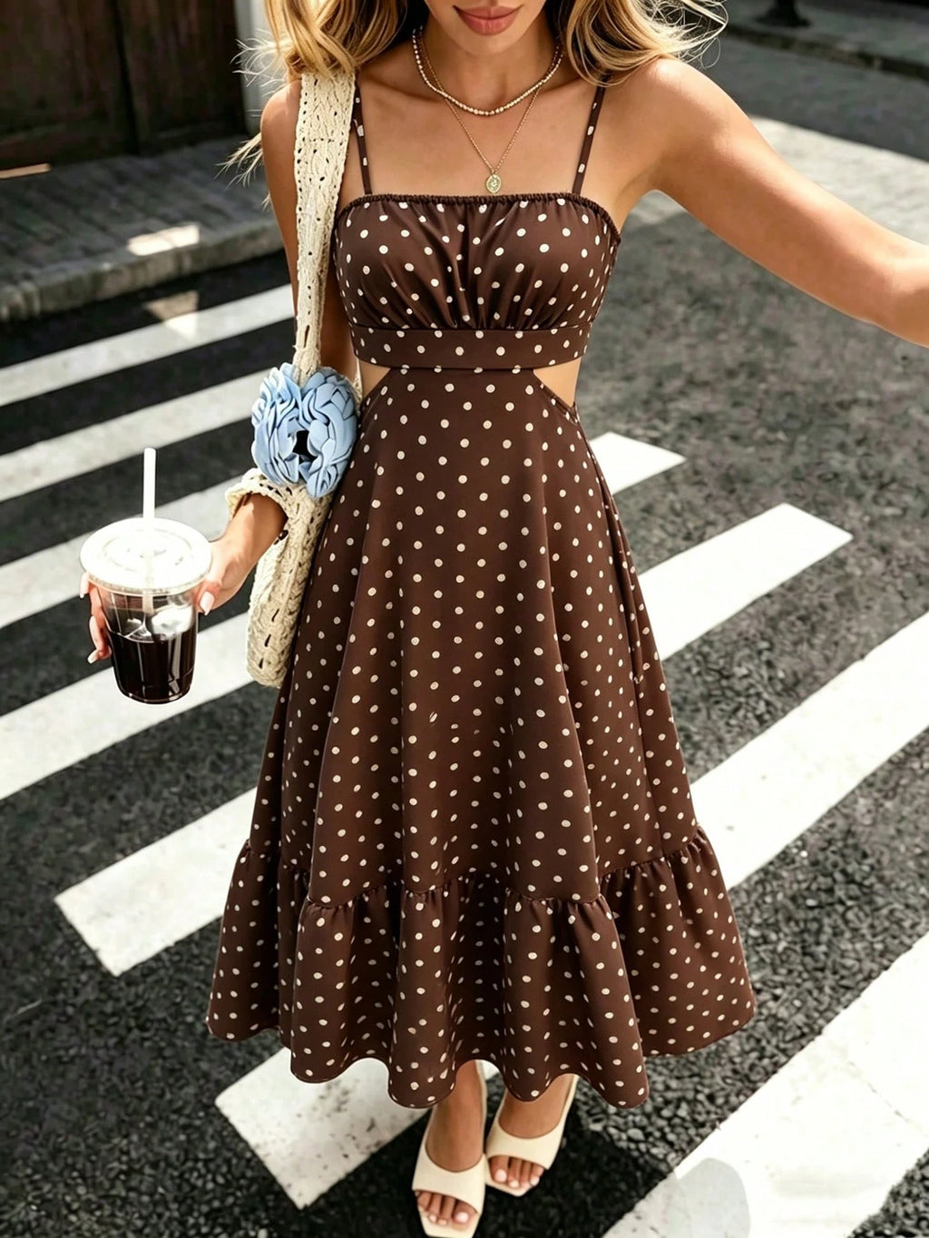 Rafferiza Women's Elegant Printed Waist-Cinched Long Dress - image 5