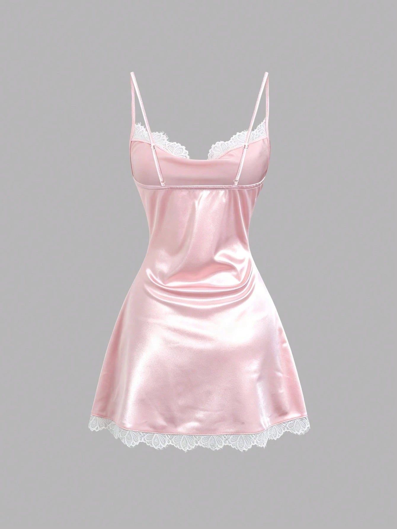 Sweetra Women's New Season Vintage Hot Girl Slimming Asymmetrical Pleated Pink Dress - image 2