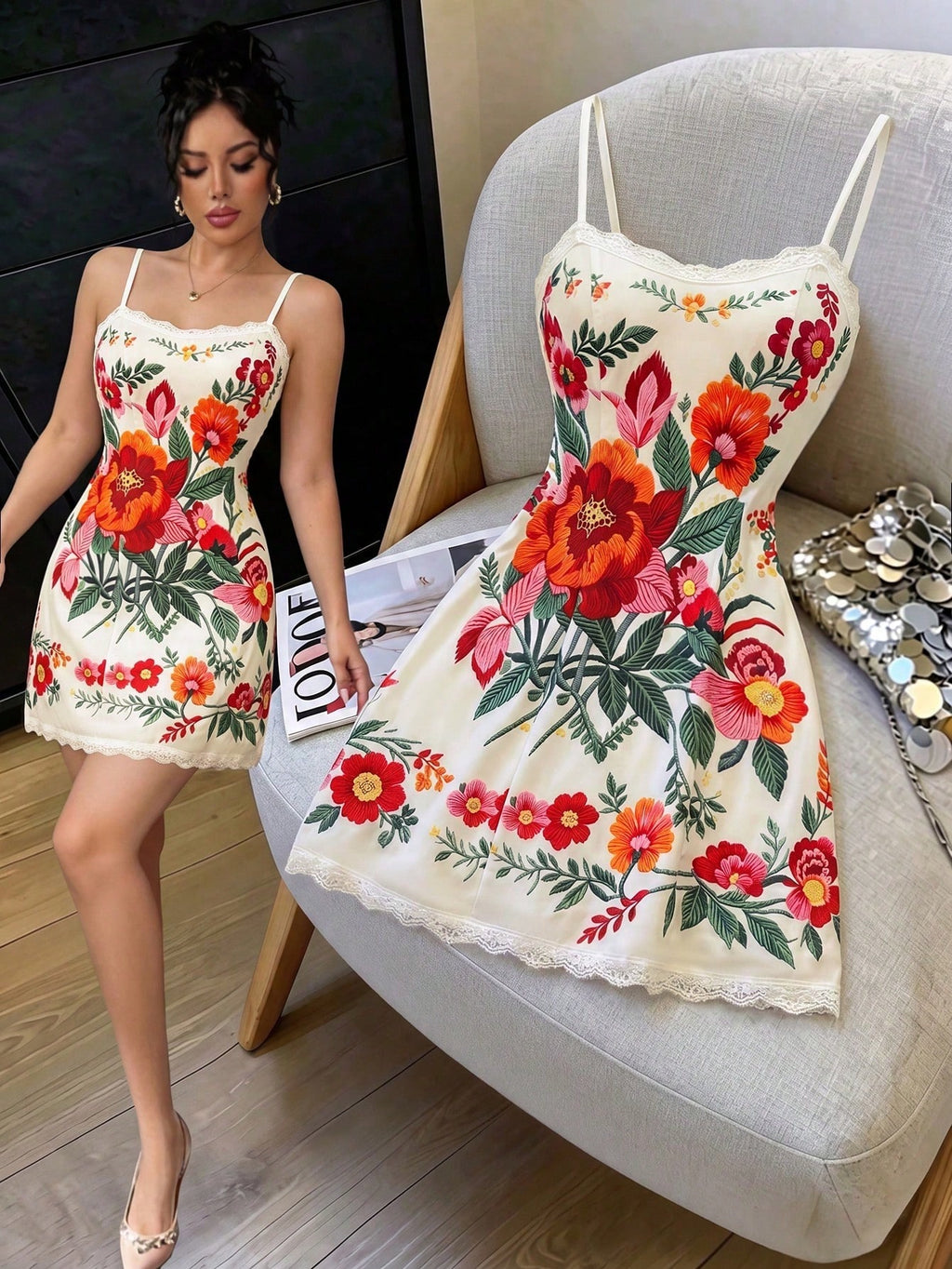 GlowEve Women's Sleeveless Spaghetti Strap Cinched Waist Summer Beach