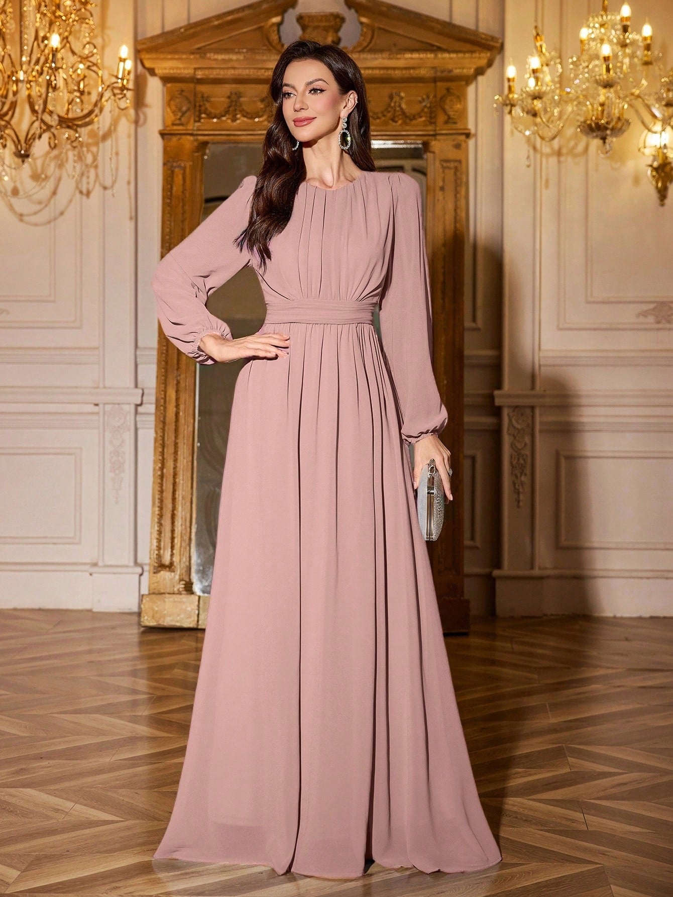 Volly Toych Elegant And Graceful Chiffon Bridesmaid Dress, Unlined