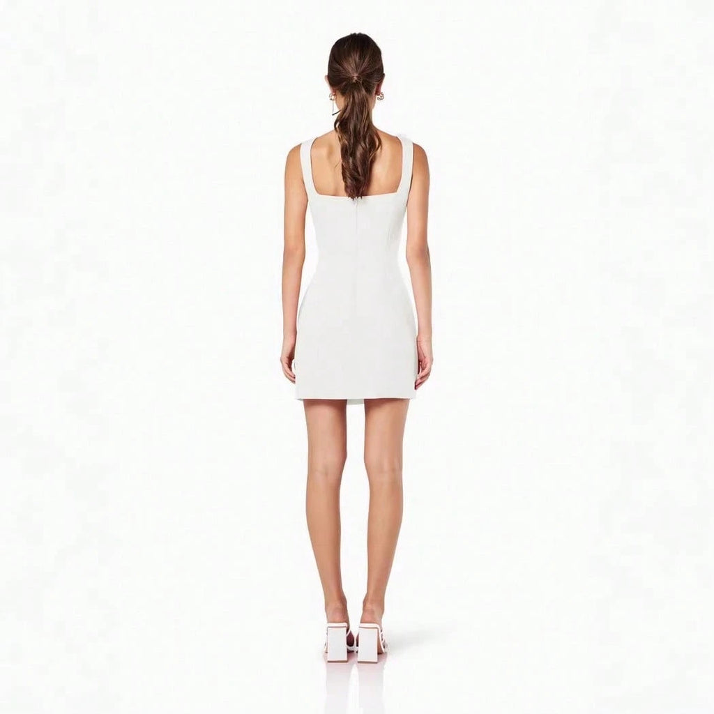 Women Floral Thin Strap Sleeveless Backless A-Line Dress Elegant Beach Vacation Casual Slim Short Sundress - image 5