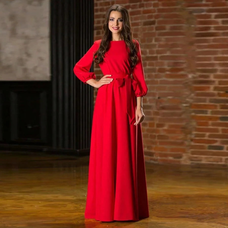 2026 New Cotton Long Dress, Women's Casual Round Neck Daily Gown - image 19