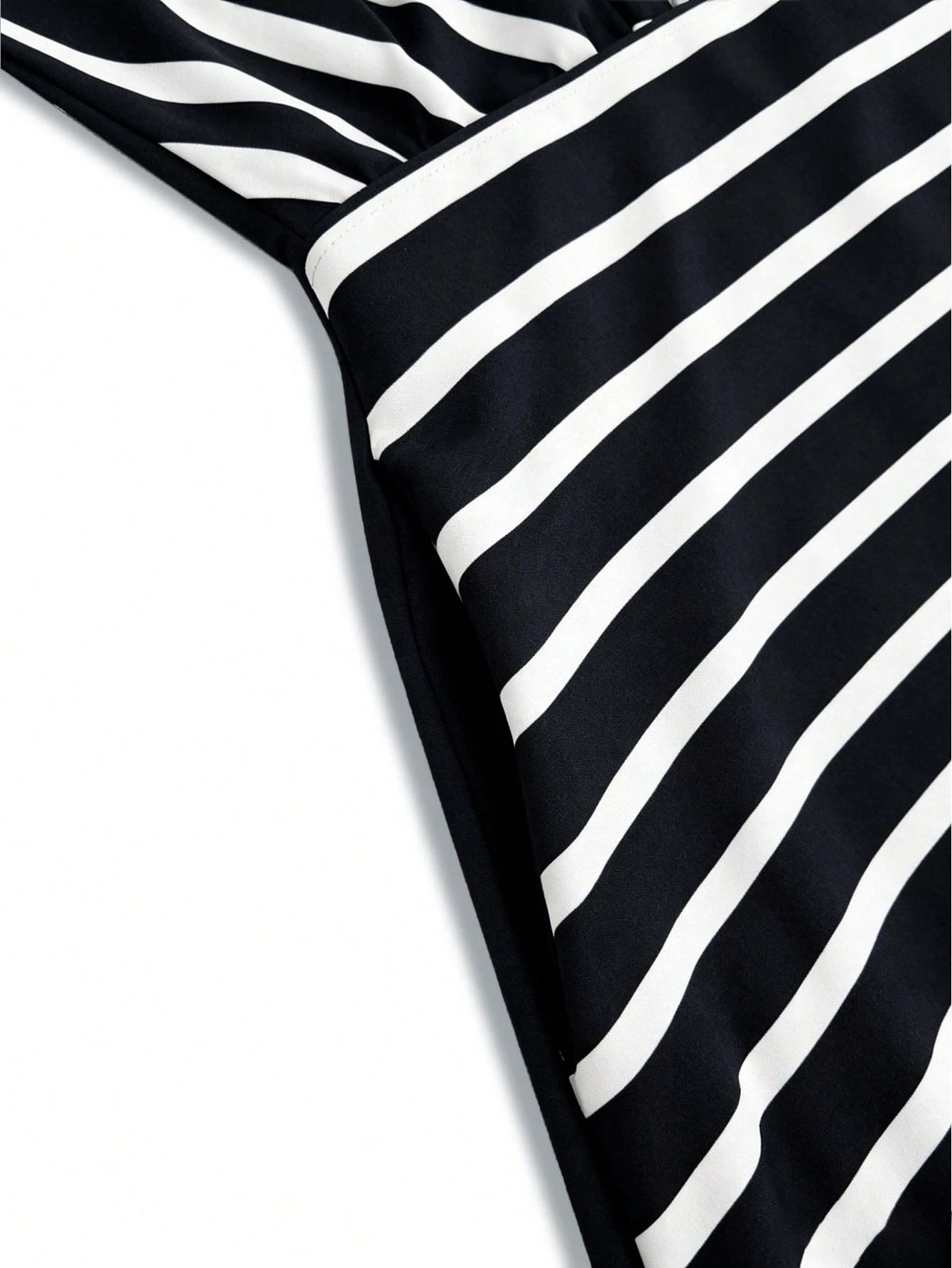 Breezaya +Women's V-Neck Striped Patchwork Casual Vacation Dress,