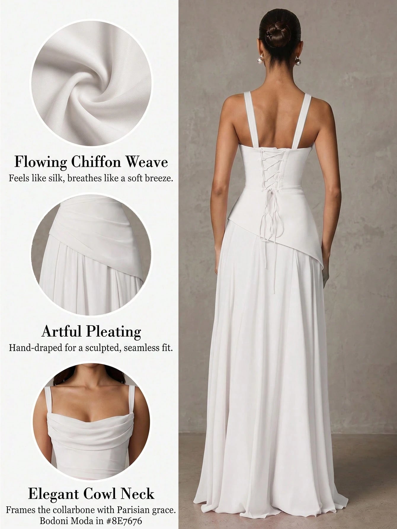 Romantic Women's Light Blue Square Neck Bridesmaid Dress With Asymmetrical Hem And Crisscross Back, - image 15