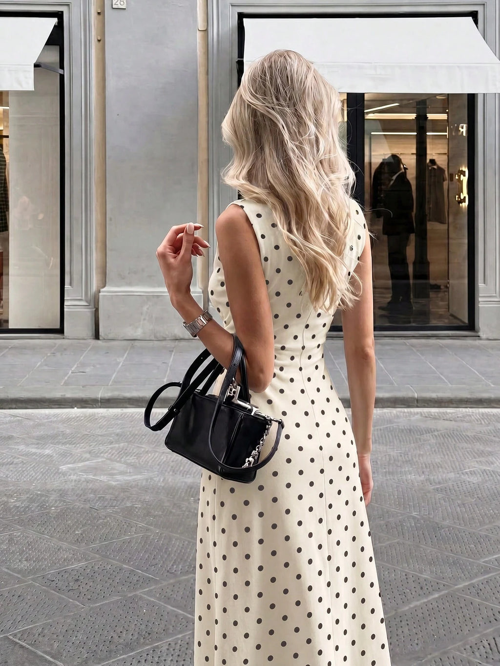 Firerie New Minimalist Elegant Romantic Date Brunch Daily Commute Leopard Print Small Stand Collar Sleeveless - image 2