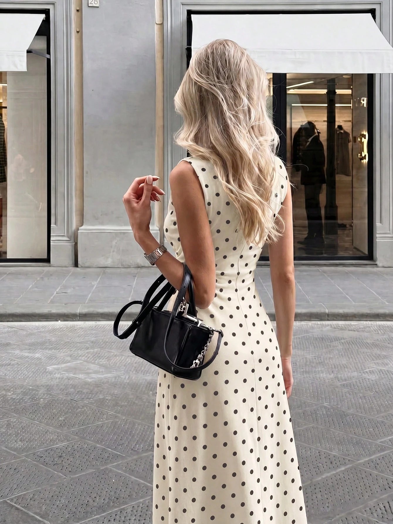 Firerie New Minimalist Elegant Romantic Date Brunch Daily Commute Leopard Print Small Stand Collar Sleeveless - image 2