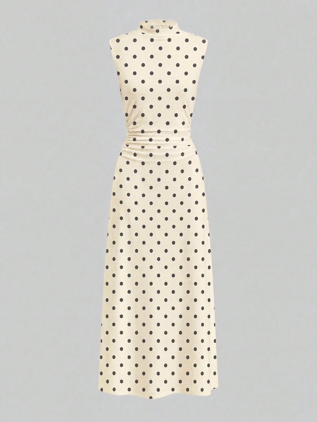 Firerie New Minimalist Elegant Romantic Date Brunch Daily Commute Leopard Print Small Stand Collar Sleeveless - image 5