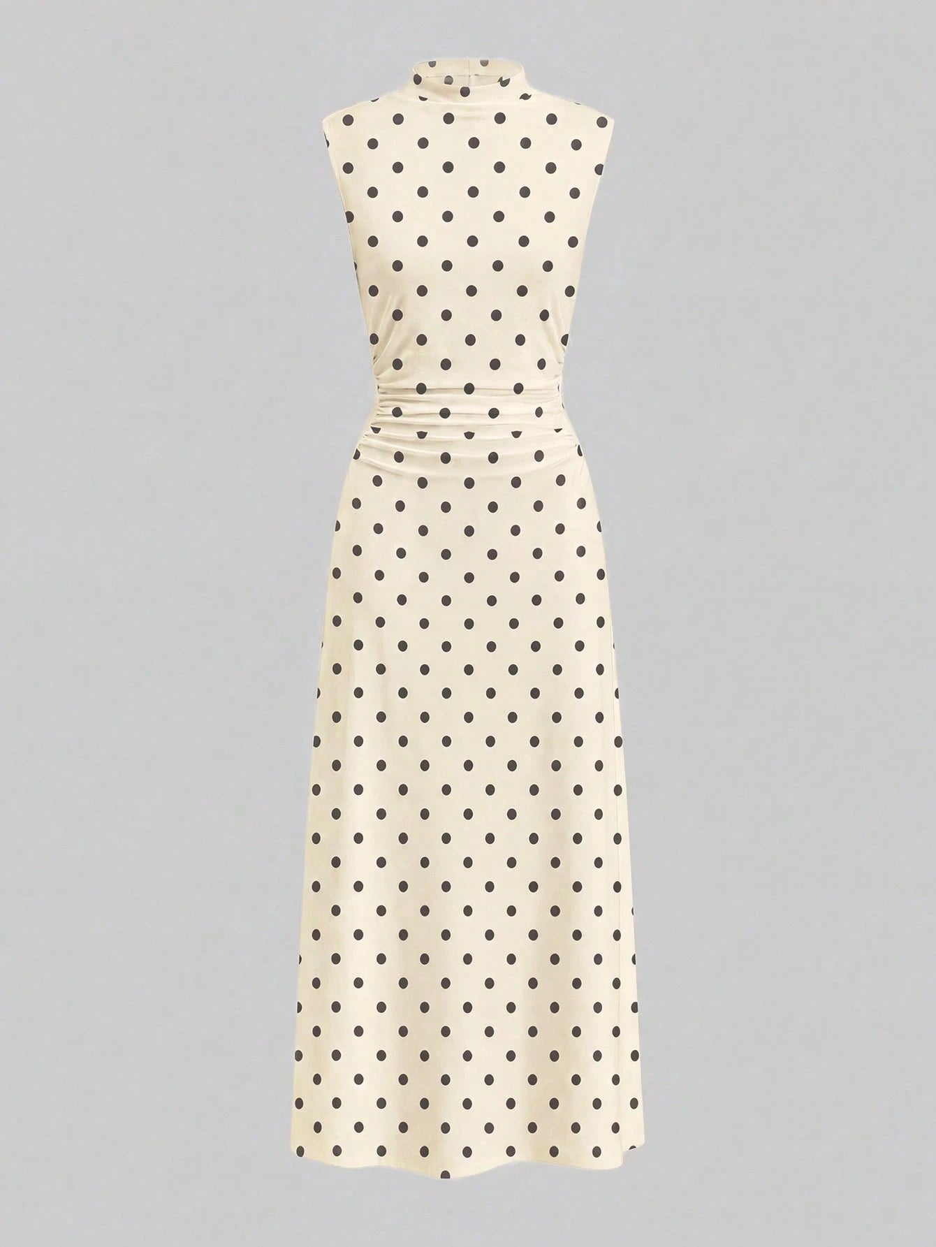 Firerie New Minimalist Elegant Romantic Date Brunch Daily Commute Leopard Print Small Stand Collar Sleeveless - image 5