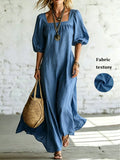 Casual Vacation Soft Textured Draping Fabric Loose Women's Dress,