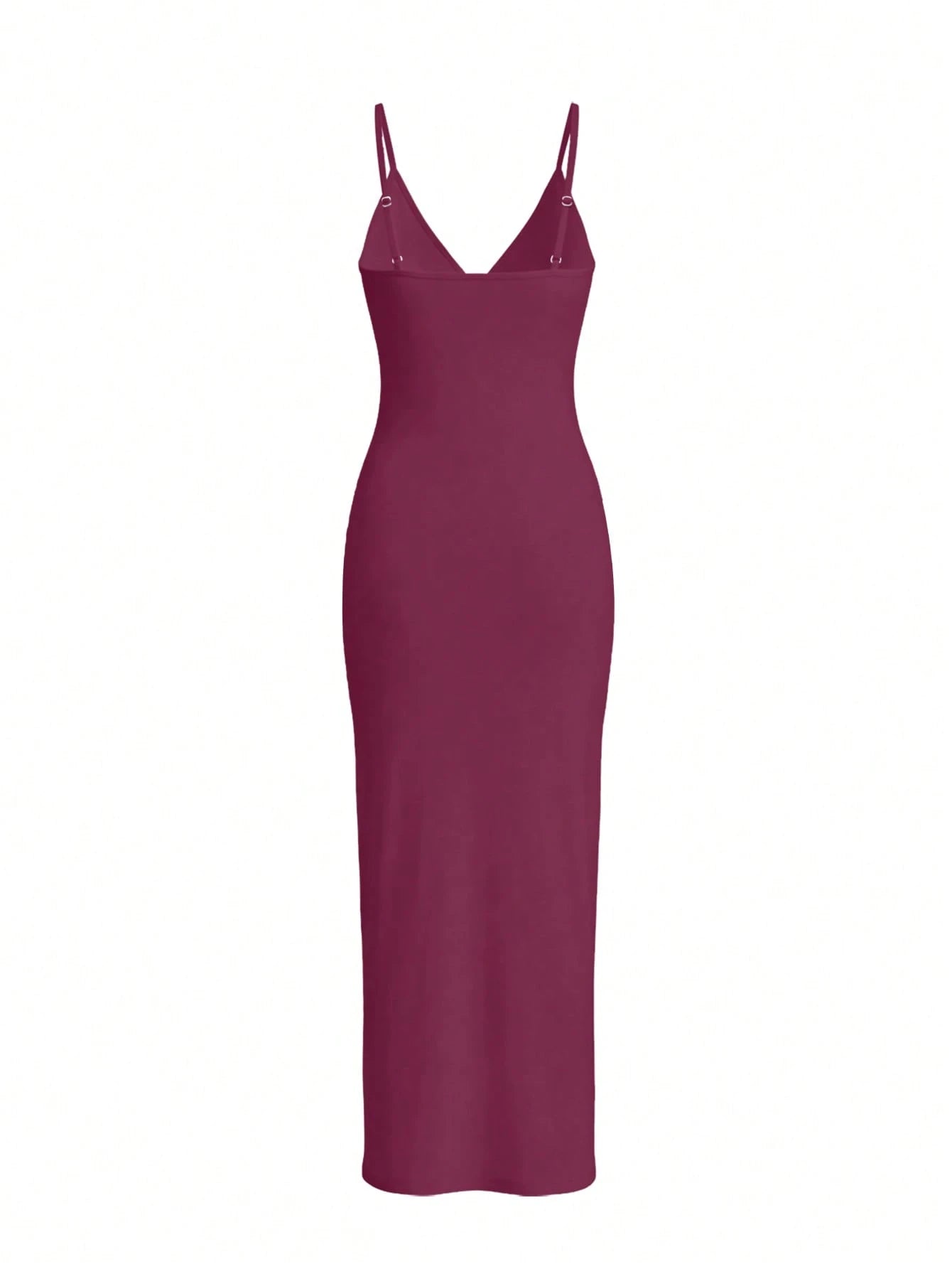 LovelyWholesale Women's Sexy Deep V-Neck Hollow Lace-Up Fitted Long Dress, Summer Elegant Brown - image 20