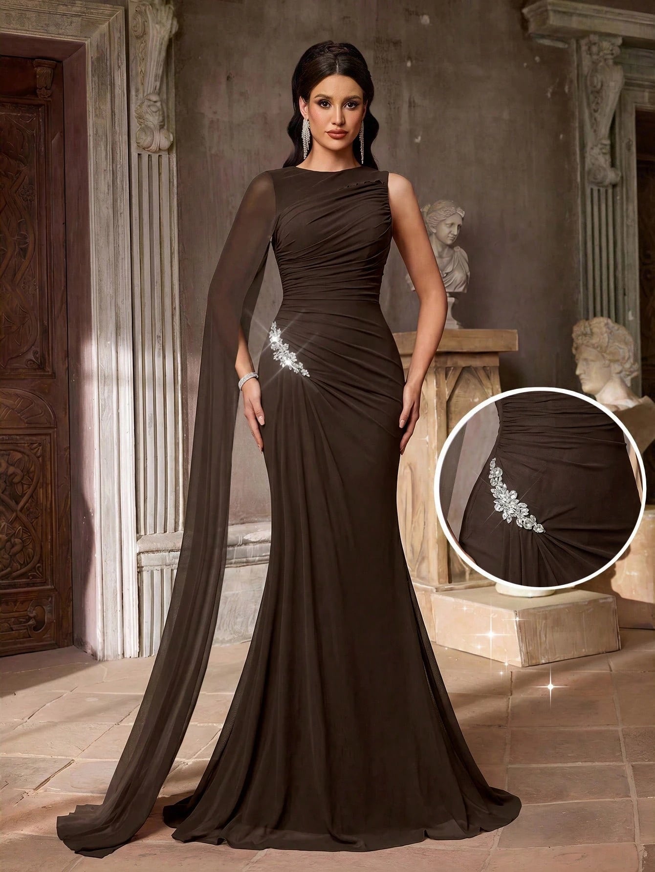 Aureia Elegant Graceful Sophisticated High Elastic Mesh Fabric Round