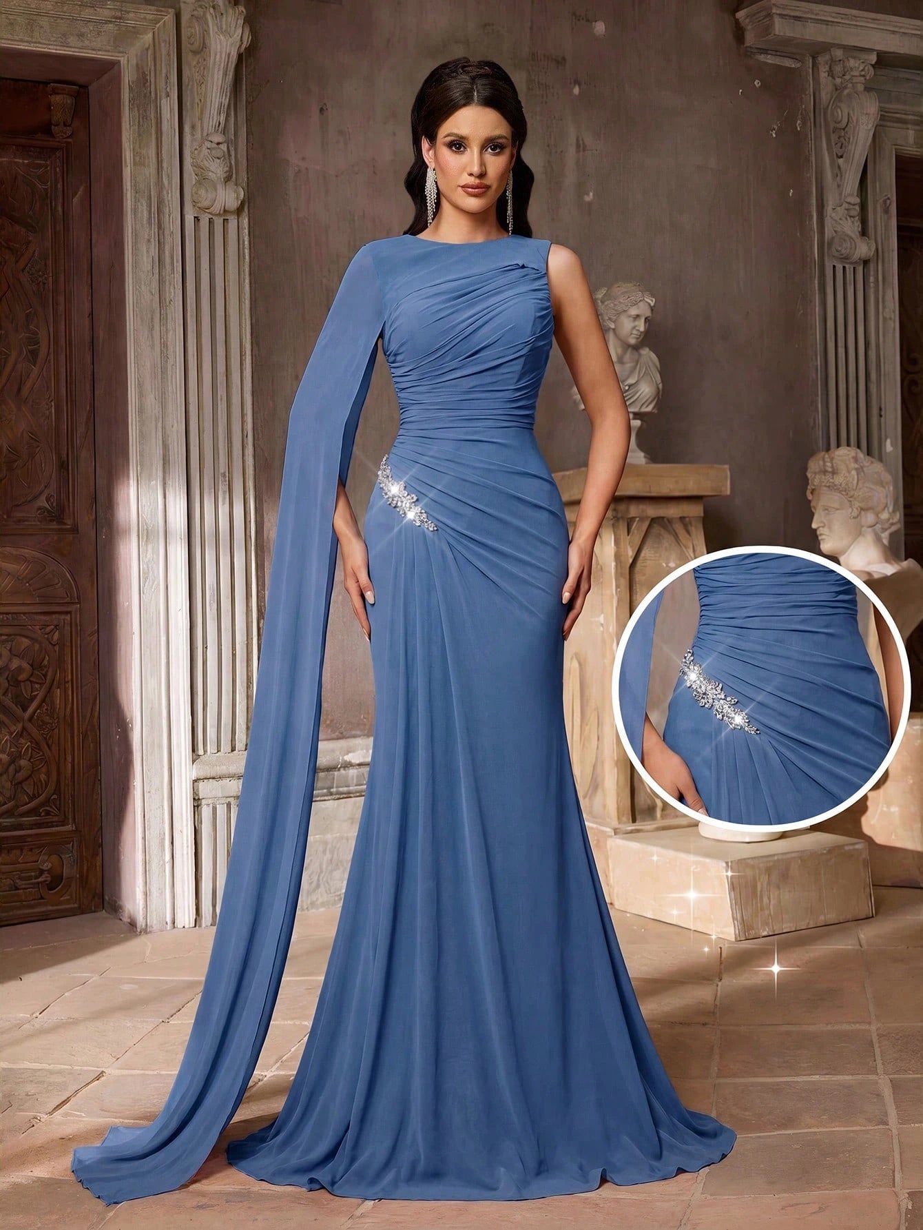 Aureia Elegant Graceful Sophisticated High Elastic Mesh Fabric Round