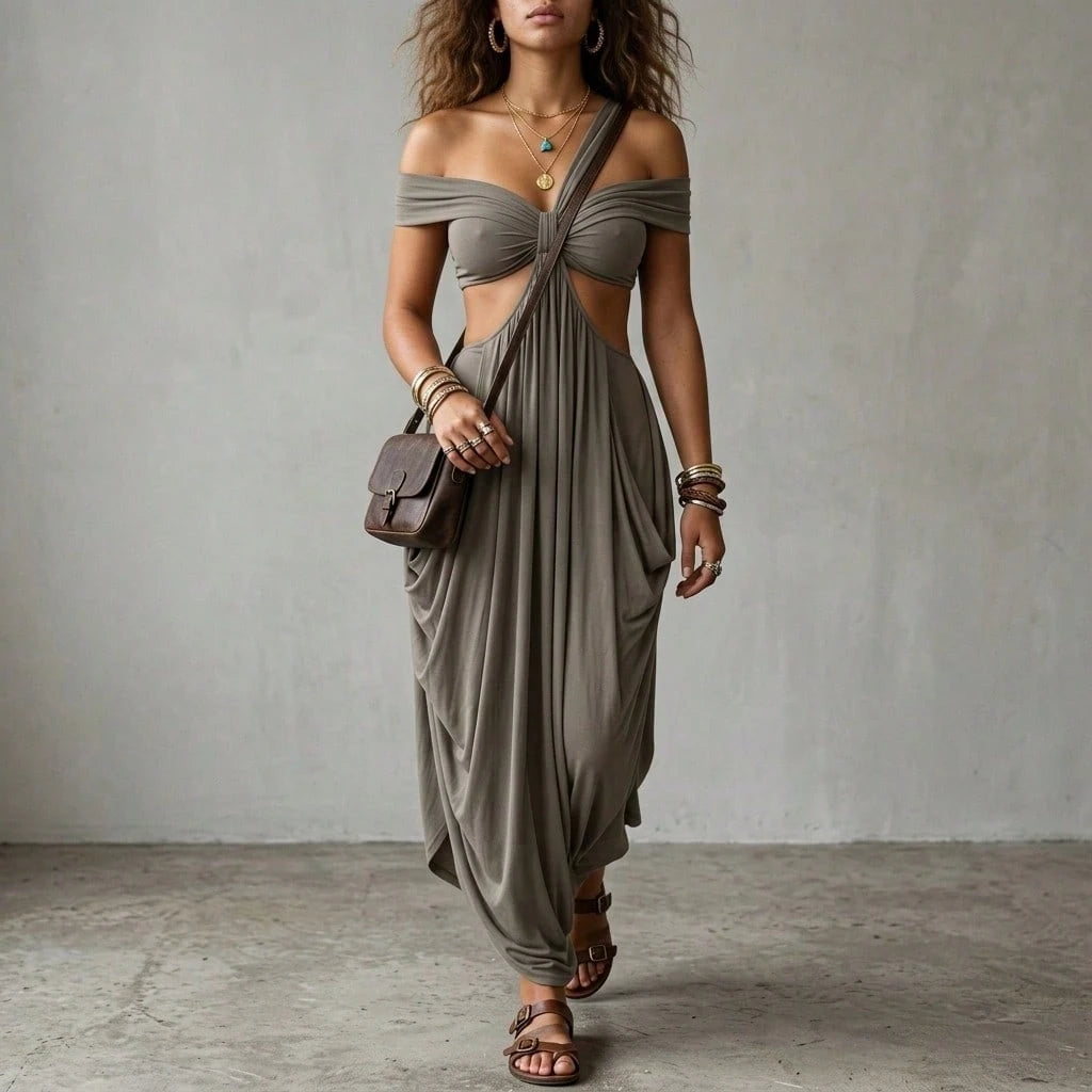2025 Summer New Fashion Women's Sexy Strapless Slim-Fit Solid Color Sheer Mesh Dress - image 16