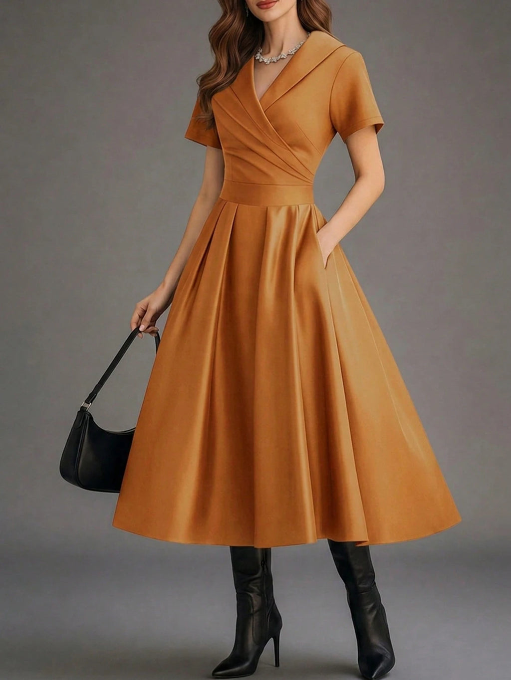 European And American Style French Elegant Fashion Turndown Collar