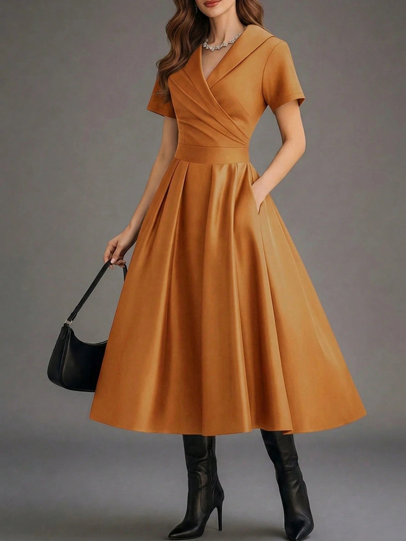 European And American Style French Elegant Fashion Turndown Collar