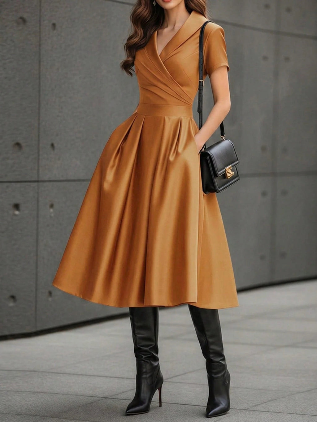 European And American Style French Elegant Fashion Turndown Collar
