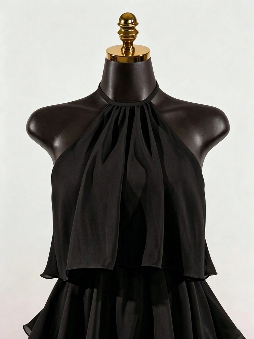 SaltGleam SaltGleam Women's Fashion Resort Ruffled Hem Halter Neck Tie Waist Dress - image 5