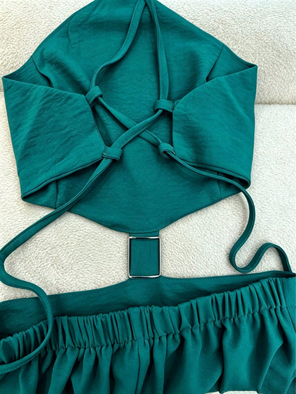 Summer Women's Midi Strap Dress, Vacation Style Backless Hollow Out
