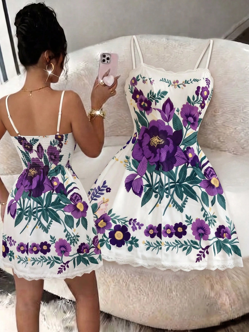 GlowEve Women's Sleeveless Spaghetti Strap Cinched Waist Summer Beach