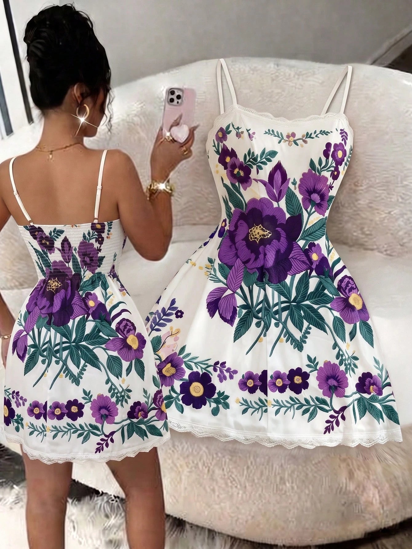 GlowEve Women's Sleeveless Spaghetti Strap Cinched Waist Summer Beach