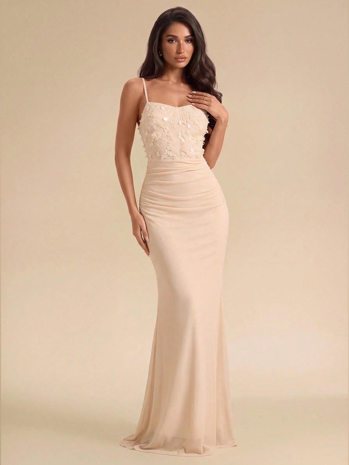 Belle Elegant,Grey,Summer,Dining Royal Blue Sequined Backless Satin