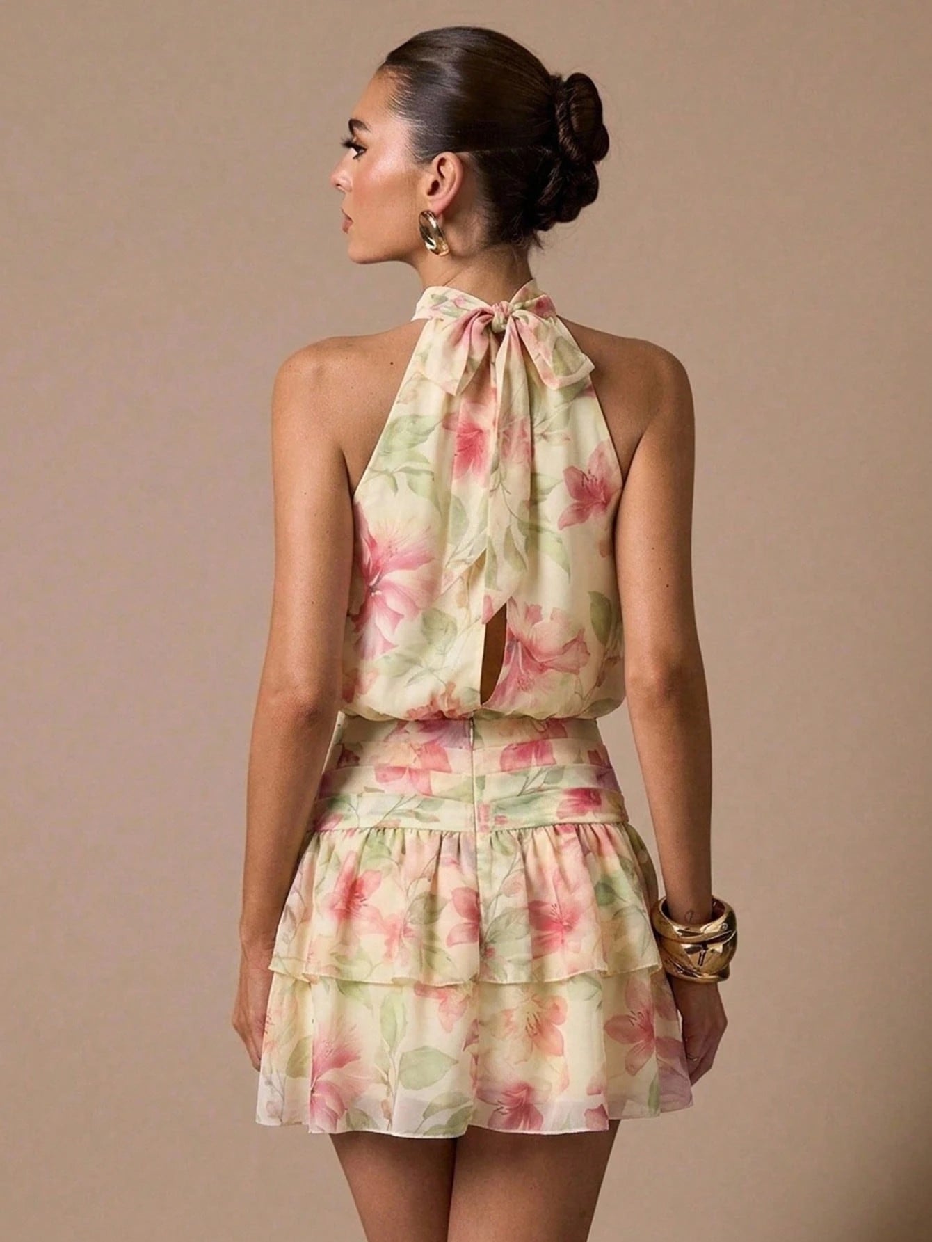 BAE Women's Tie-Dye Print Pleated Fitted Sleeveless Dress - image 2