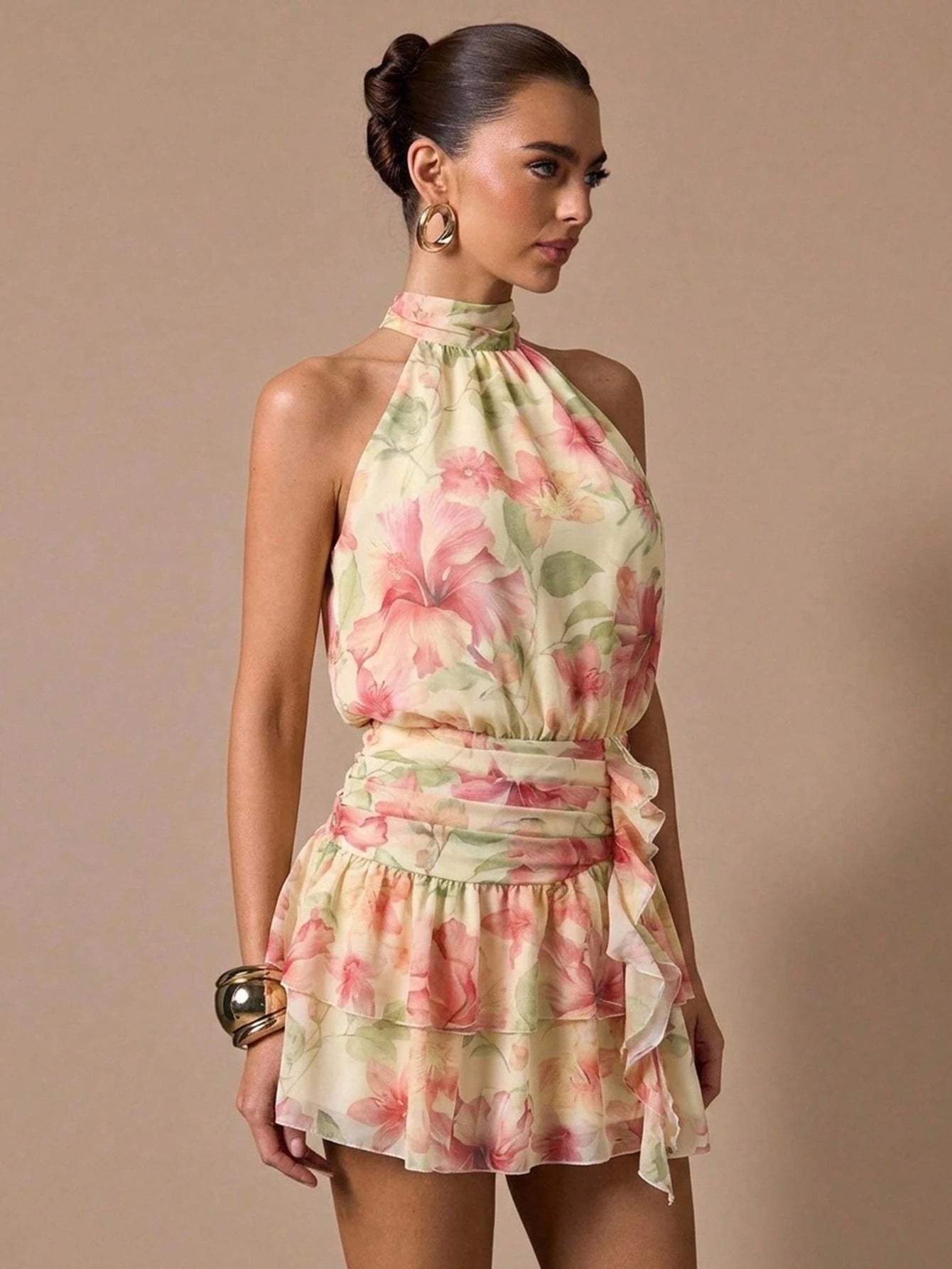 BAE Women's Tie-Dye Print Pleated Fitted Sleeveless Dress - image 4
