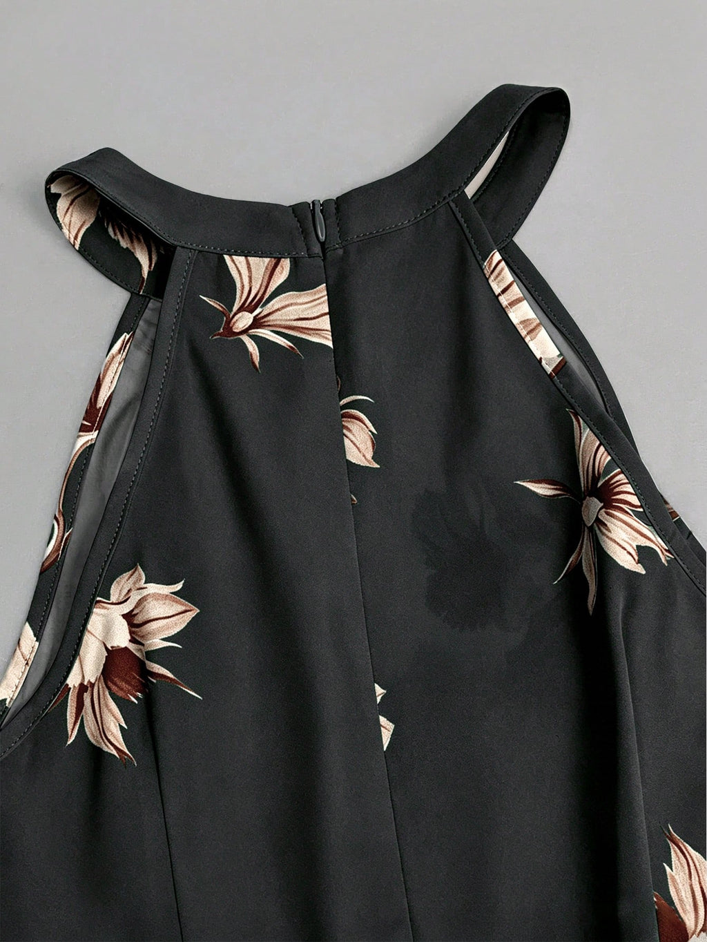 EMERY ROSE Women's Woven Printed Sleeveless Slim-Fitting Dress, New