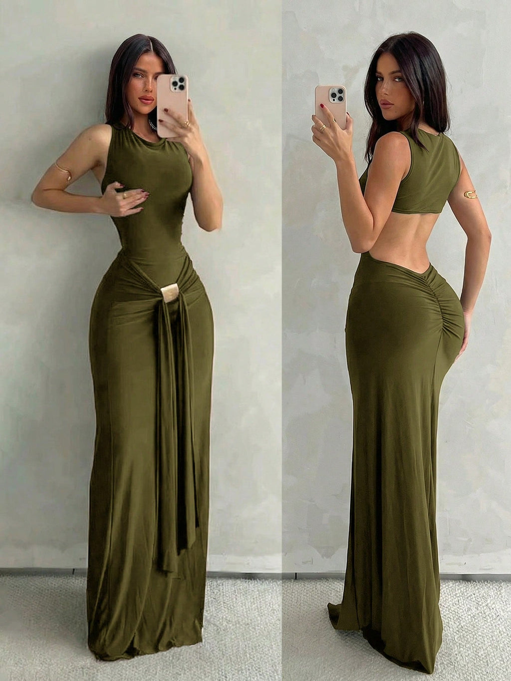 Aloruh Women's Spring/Summer Vacation New Teal Green Sleeveless