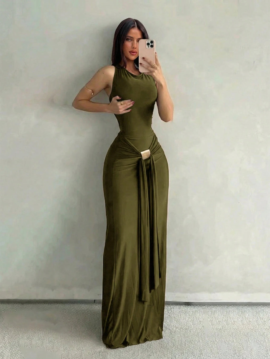 Aloruh Women's Spring/Summer Vacation New Teal Green Sleeveless