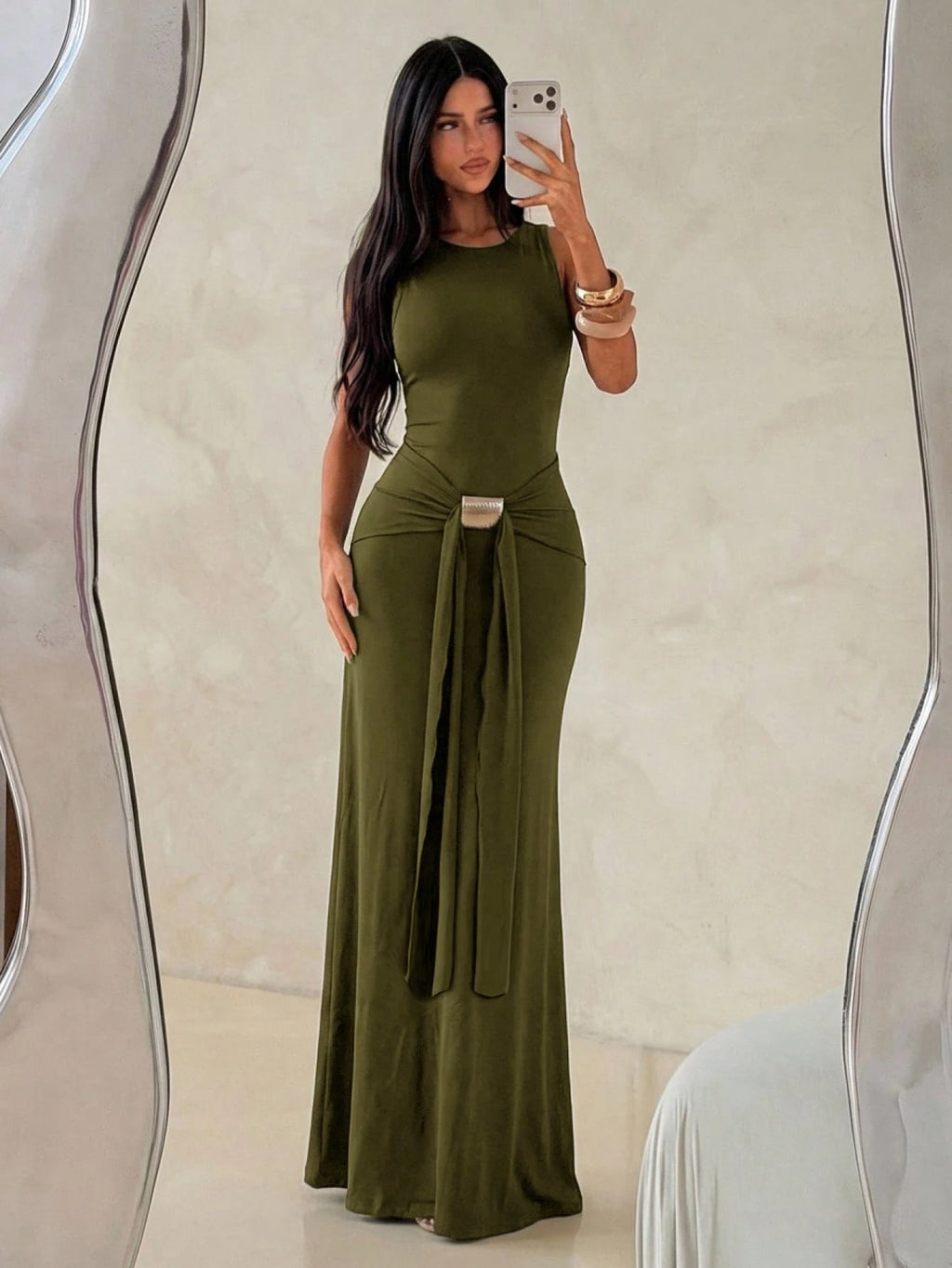 Aloruh Women's Spring/Summer Vacation New Teal Green Sleeveless