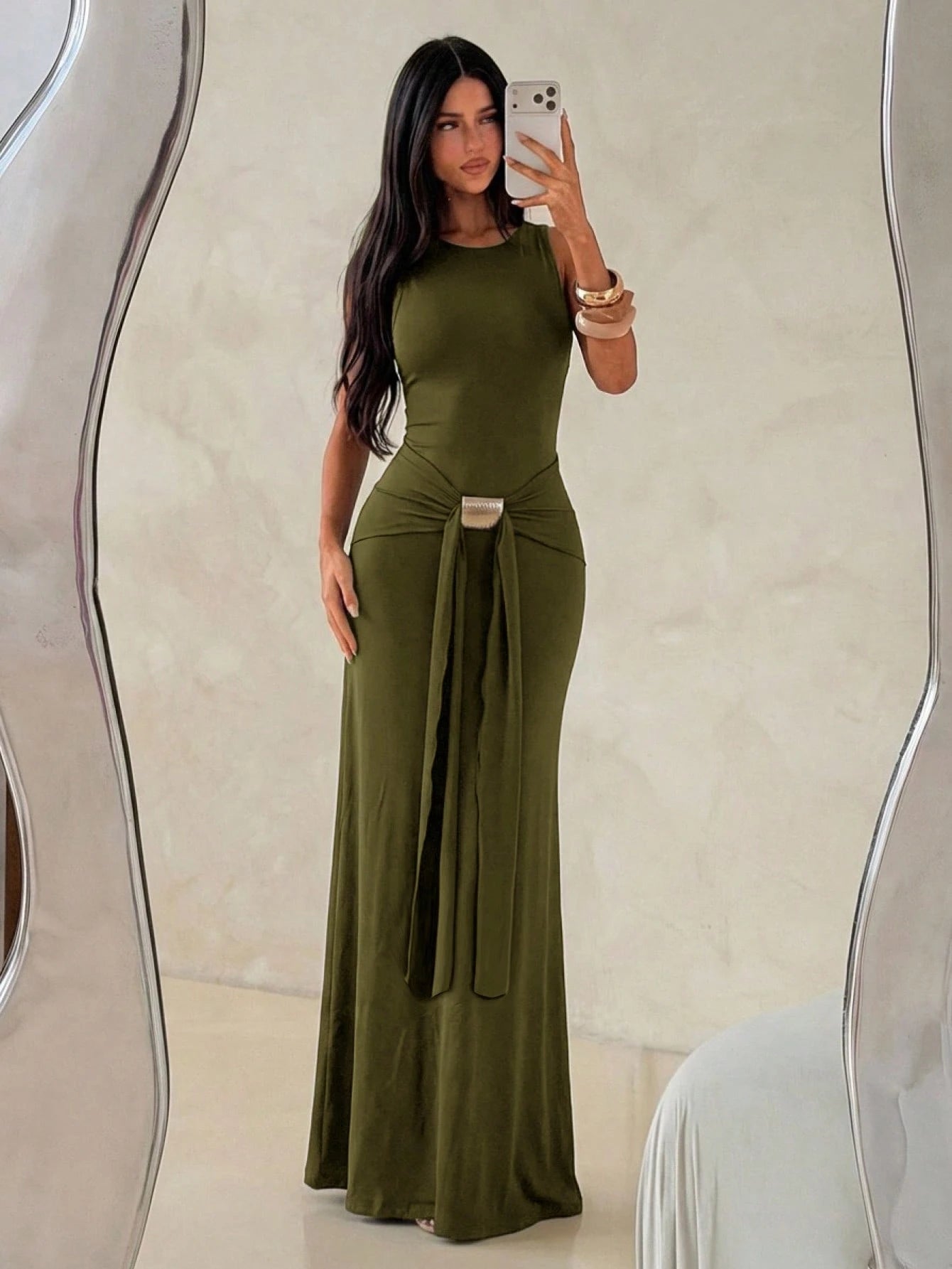 Aloruh Women's Spring/Summer Vacation New Teal Green Sleeveless